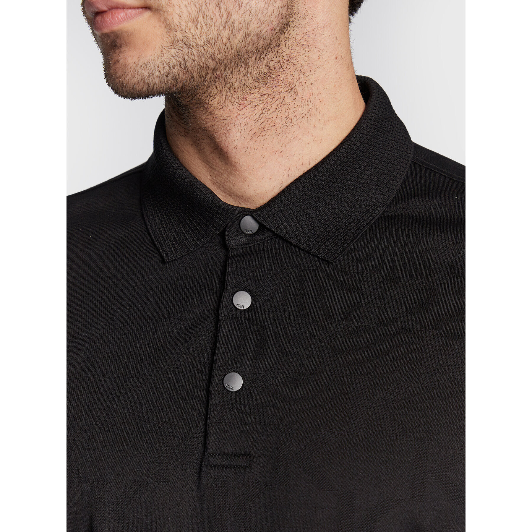 KARL LAGERFELD Tricou polo 745012 524215 Negru Regular Fit - Pled.ro