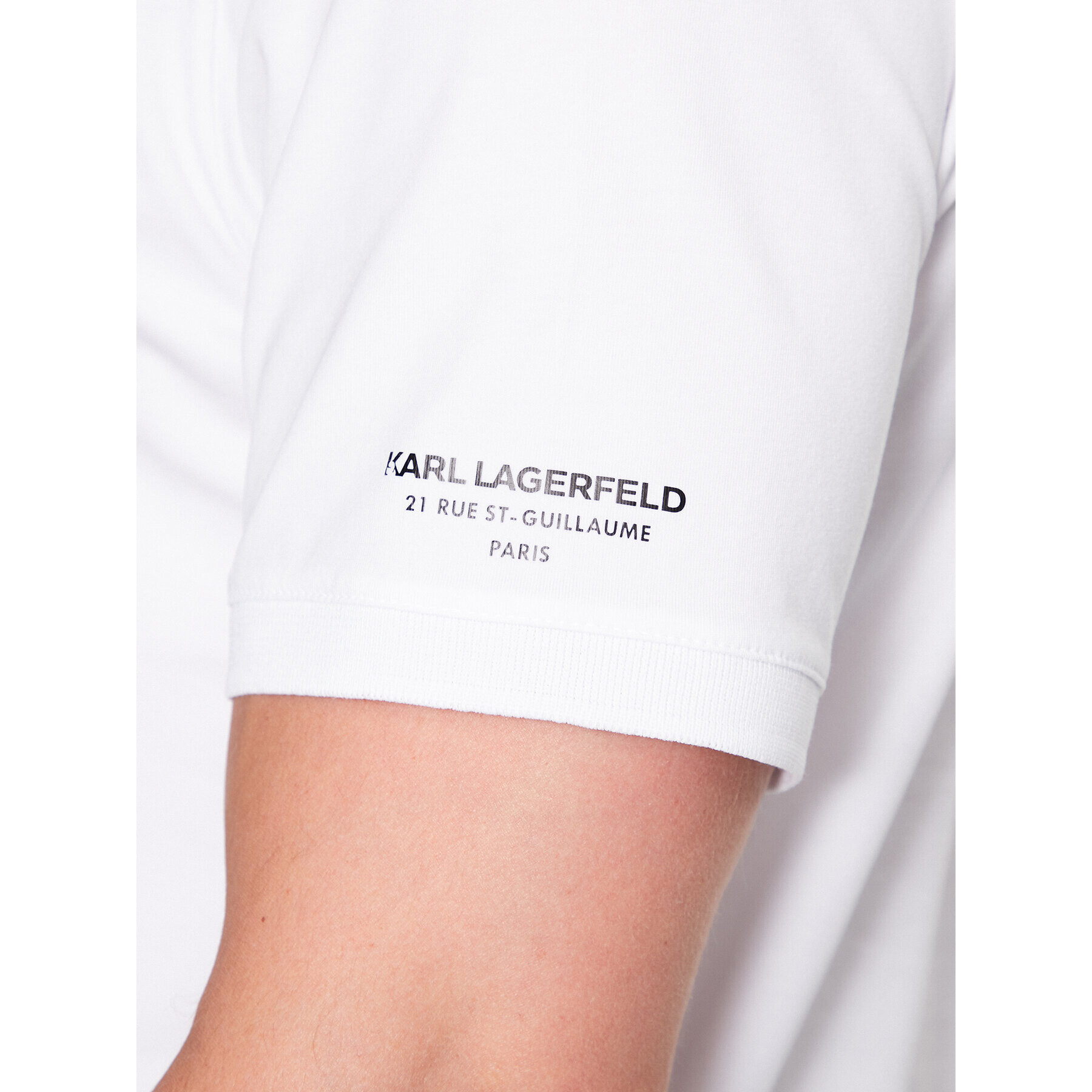 KARL LAGERFELD Tricou polo 745017 532221 Alb Regular Fit - Pled.ro