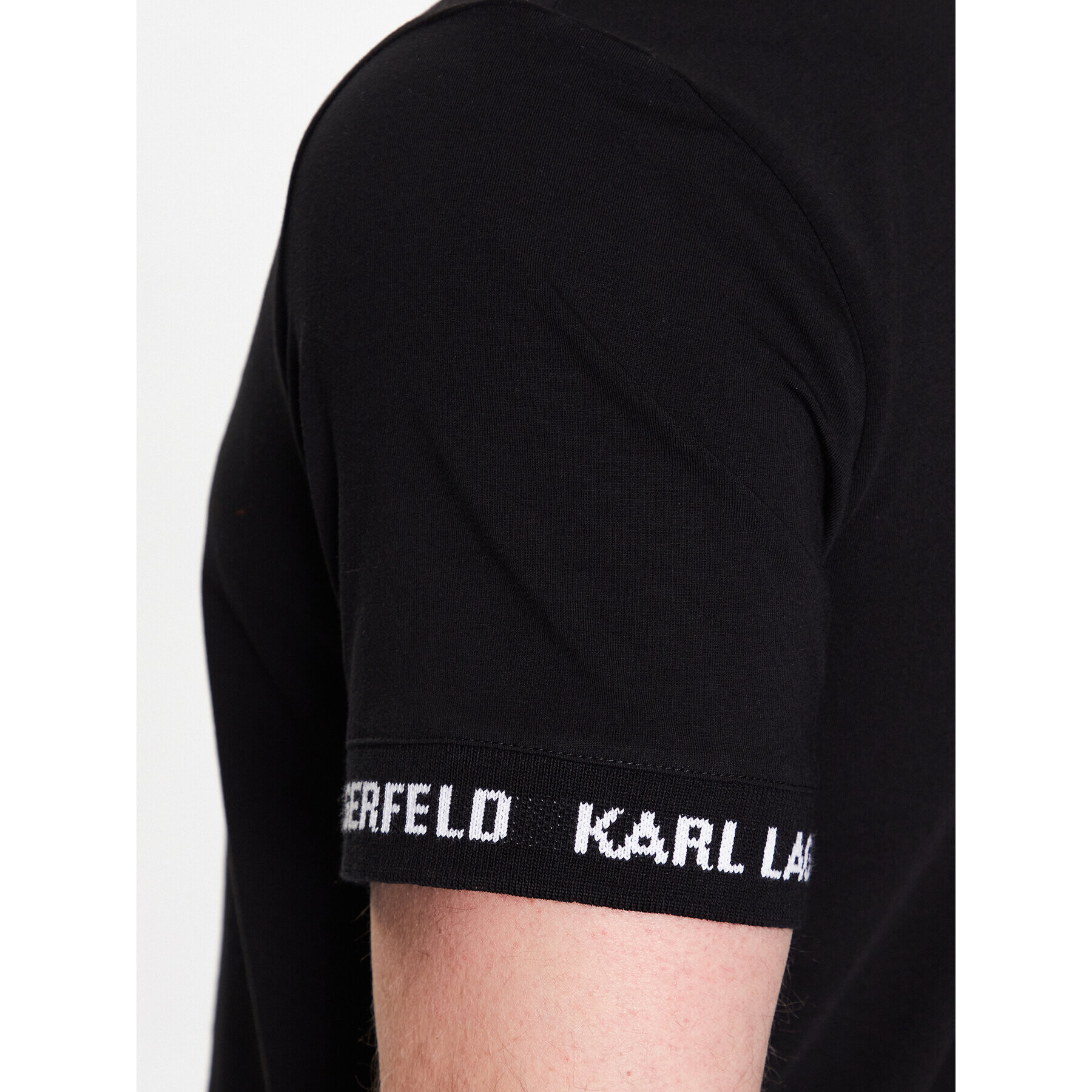 KARL LAGERFELD Tricou polo 745018 532221 Negru Regular Fit - Pled.ro