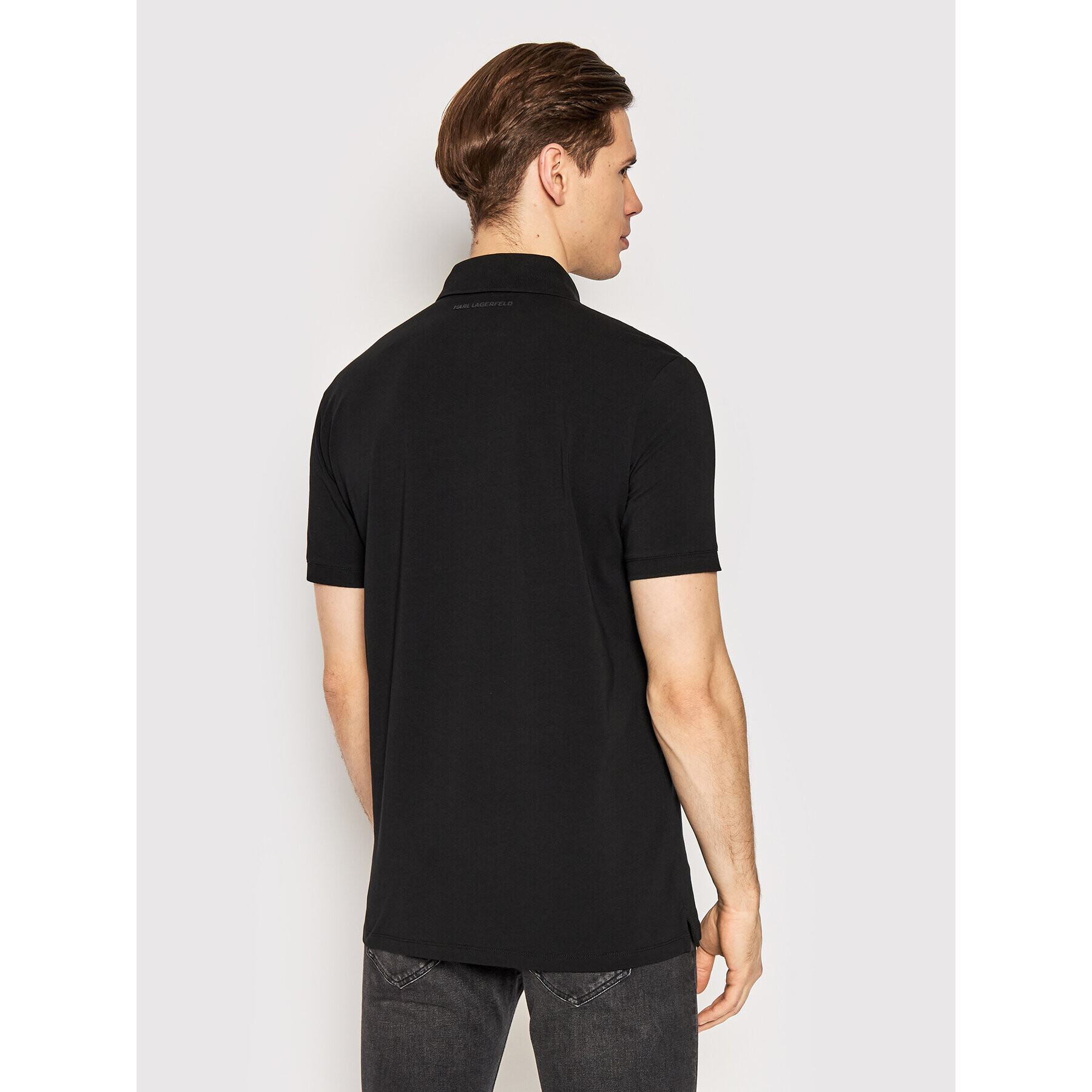 KARL LAGERFELD Tricou polo 745020 521221 Negru Regular Fit - Pled.ro