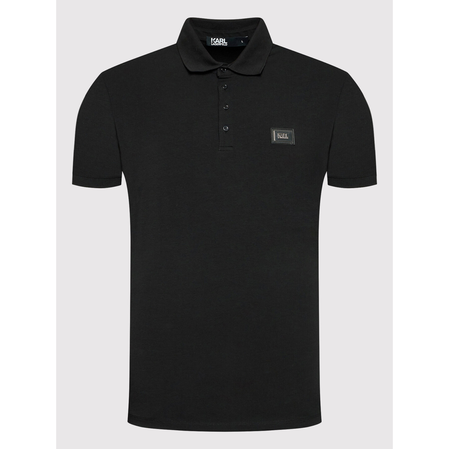 KARL LAGERFELD Tricou polo 745020 521221 Negru Regular Fit - Pled.ro