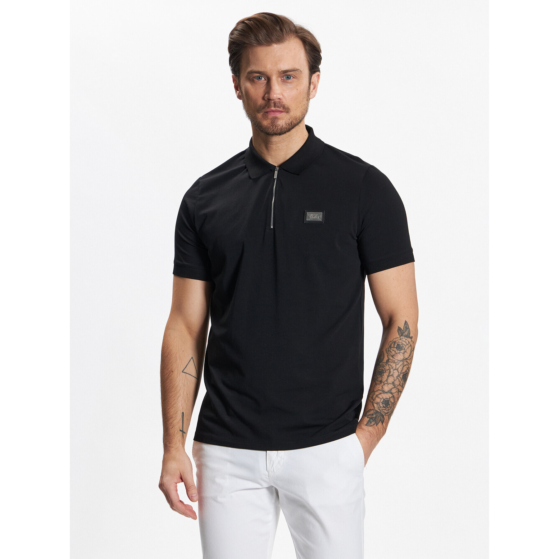 KARL LAGERFELD Tricou polo 745021 532221 Negru Regular Fit - Pled.ro