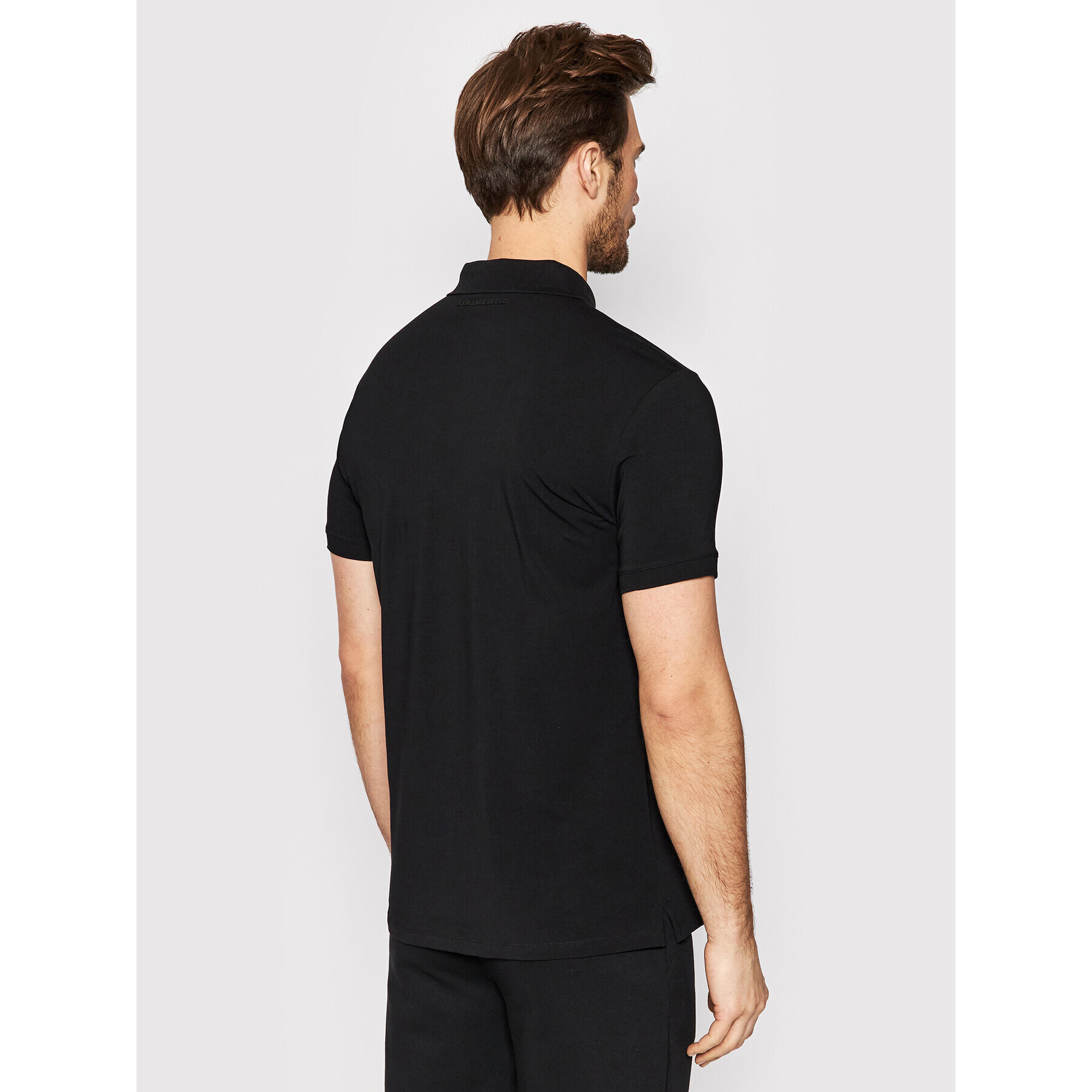 KARL LAGERFELD Tricou polo 745022 500221 Negru Regular Fit - Pled.ro