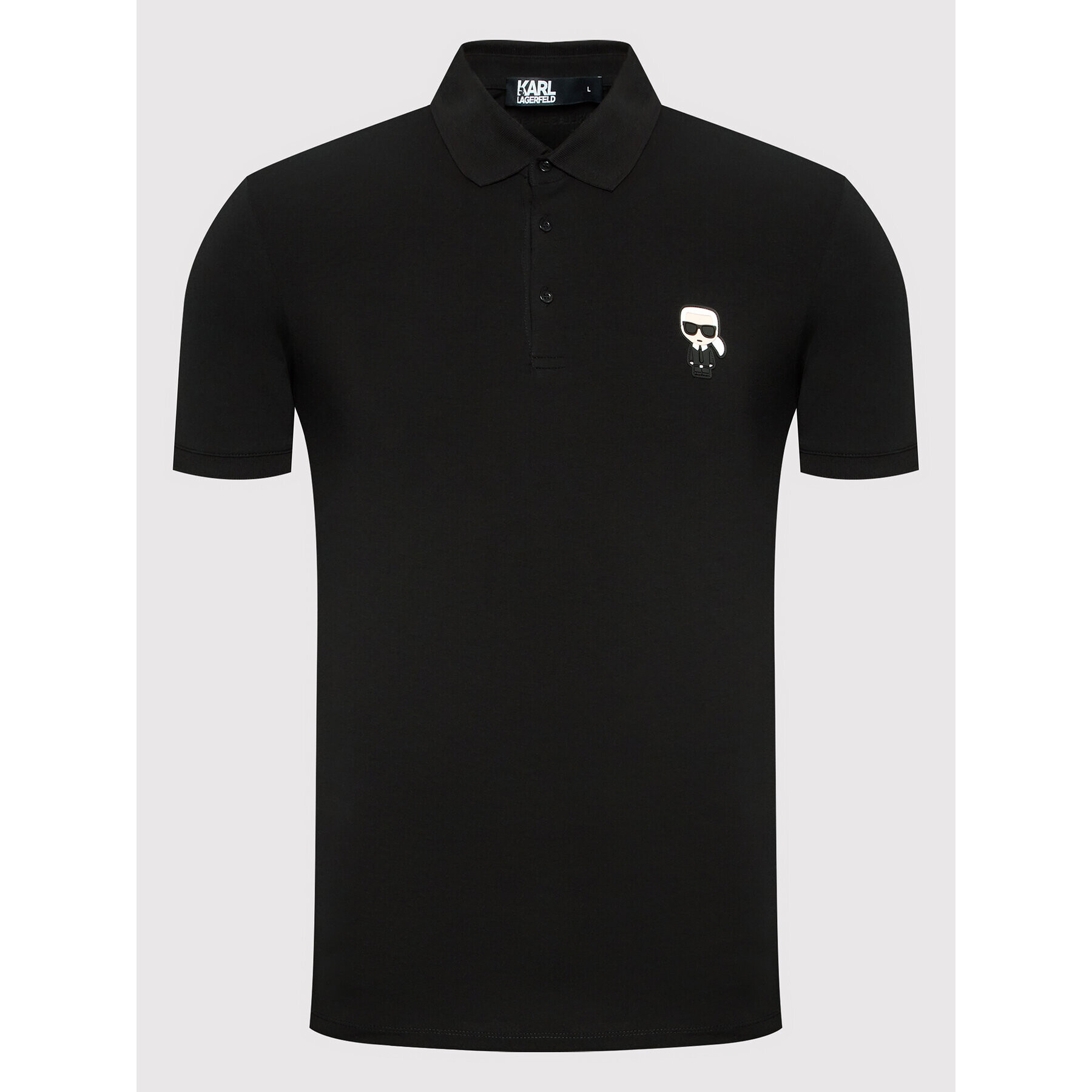 KARL LAGERFELD Tricou polo 745022 500221 Negru Regular Fit - Pled.ro