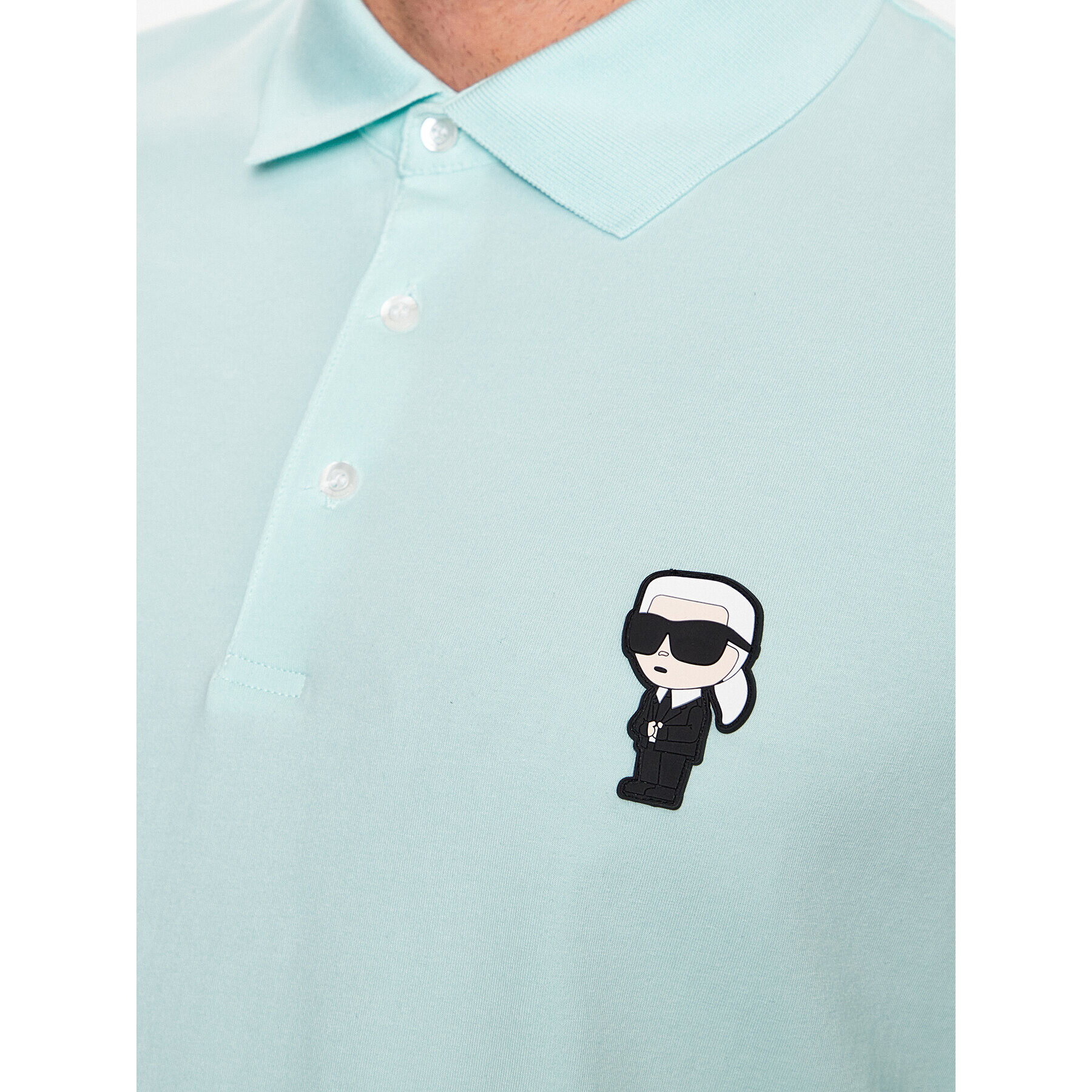 KARL LAGERFELD Tricou polo 745022 532221 Verde Regular Fit - Pled.ro