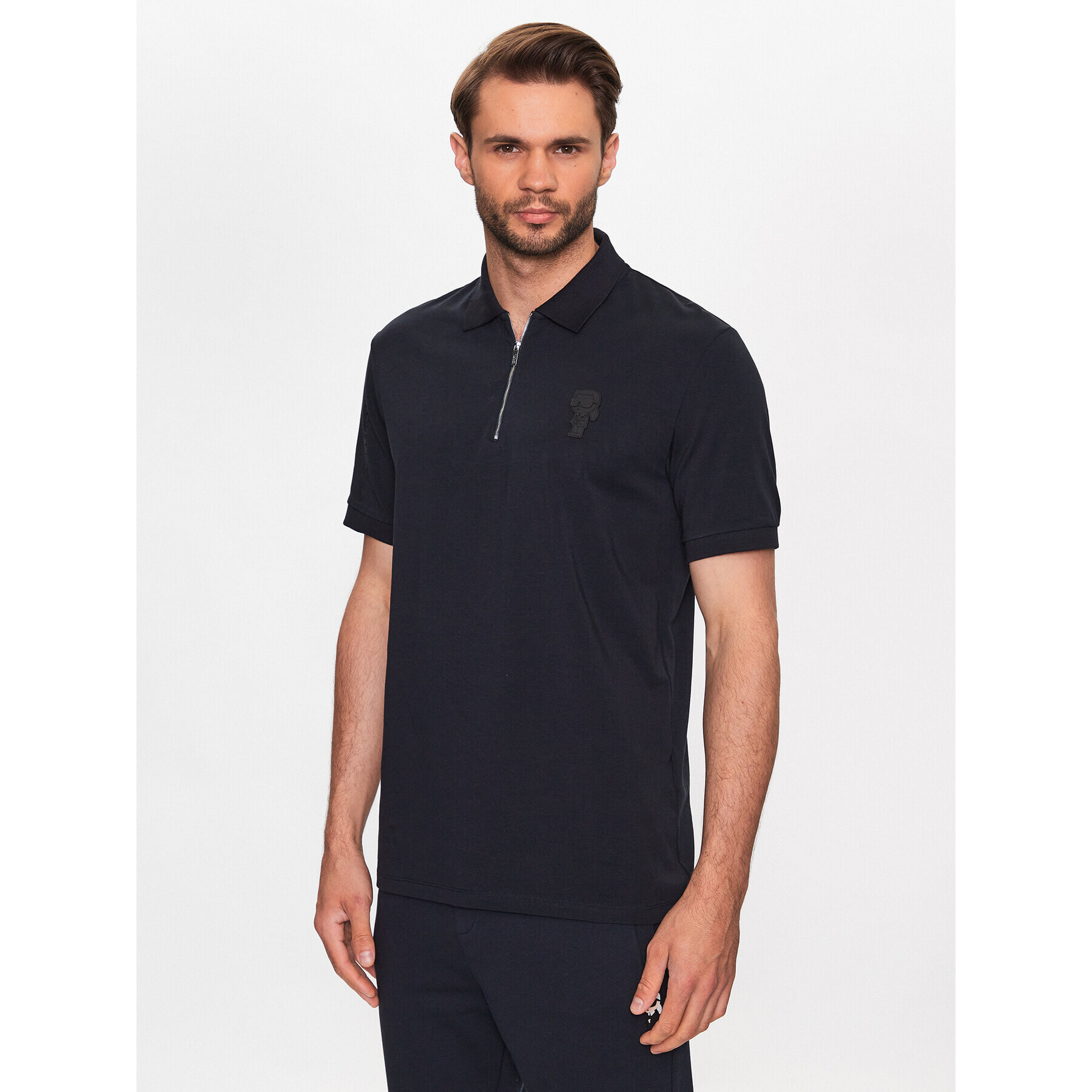 KARL LAGERFELD Tricou polo 745023 532221 Bleumarin Regular Fit - Pled.ro