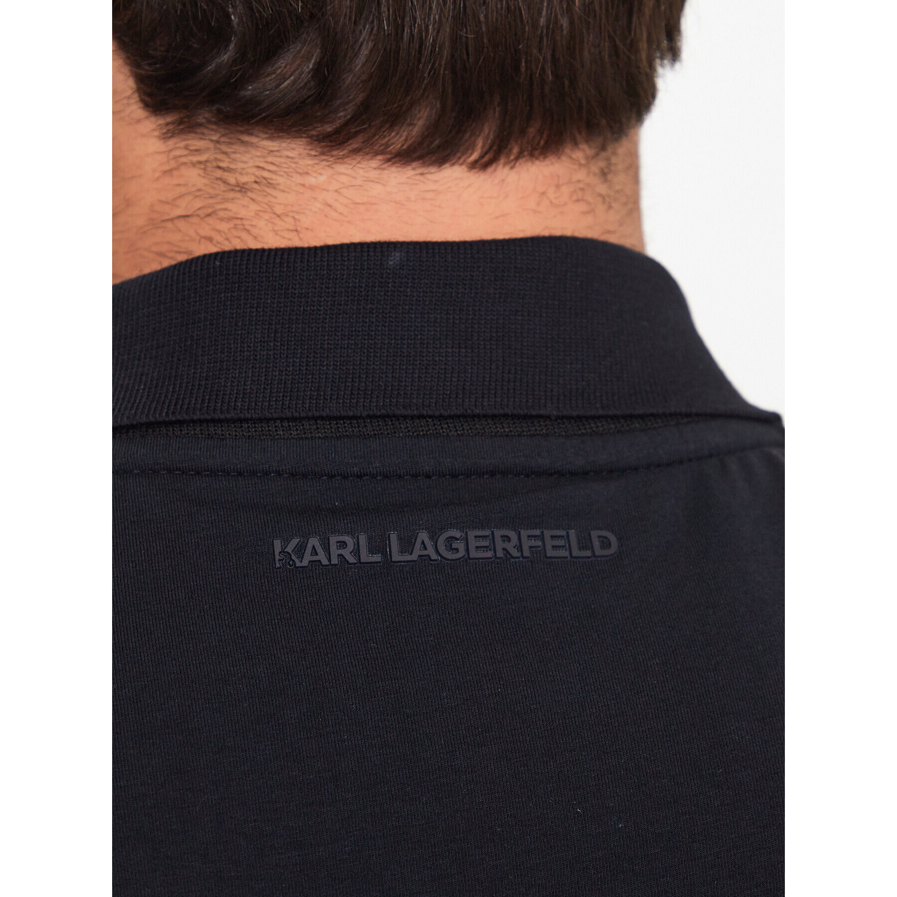 KARL LAGERFELD Tricou polo 745023 532221 Bleumarin Regular Fit - Pled.ro