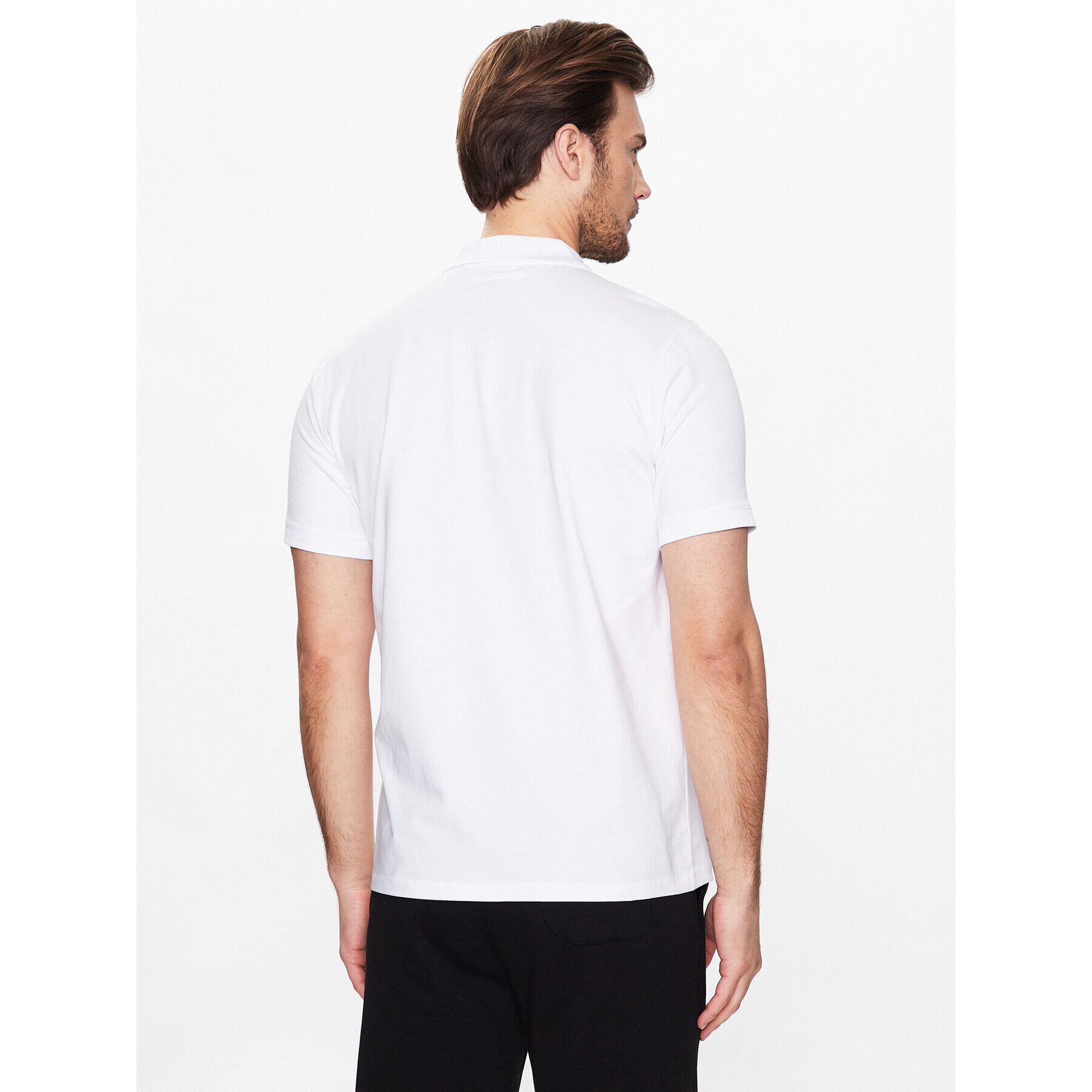 KARL LAGERFELD Tricou polo 745081 531221 Alb Regular Fit - Pled.ro