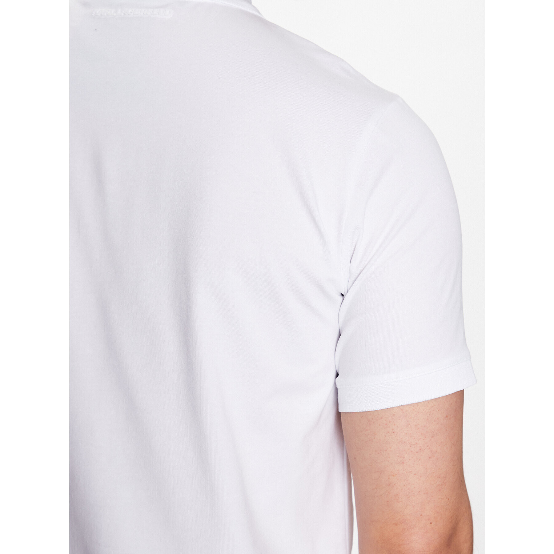 KARL LAGERFELD Tricou polo 745081 531221 Alb Regular Fit - Pled.ro