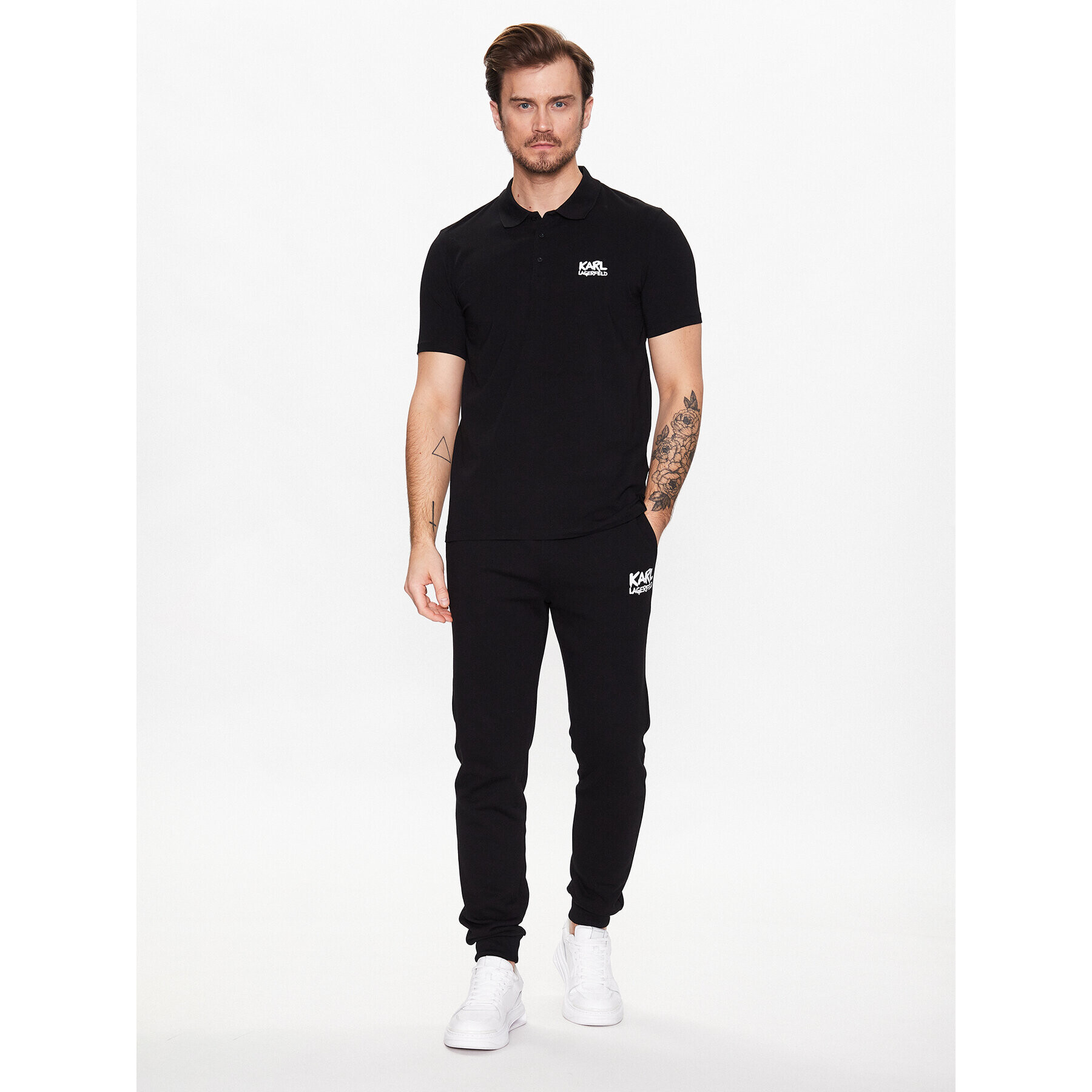 KARL LAGERFELD Tricou polo 745082 531221 Negru Regular Fit - Pled.ro