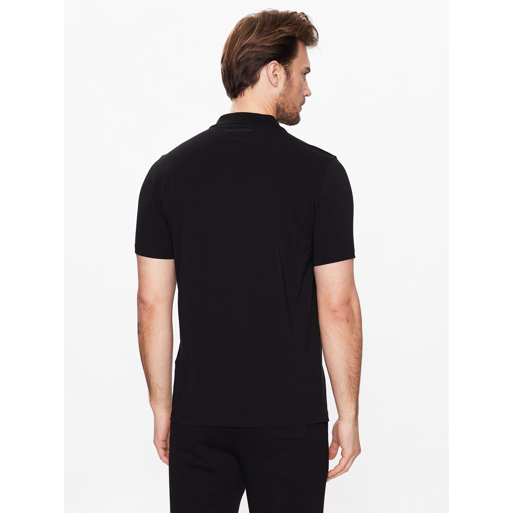 KARL LAGERFELD Tricou polo 745082 531221 Negru Regular Fit - Pled.ro