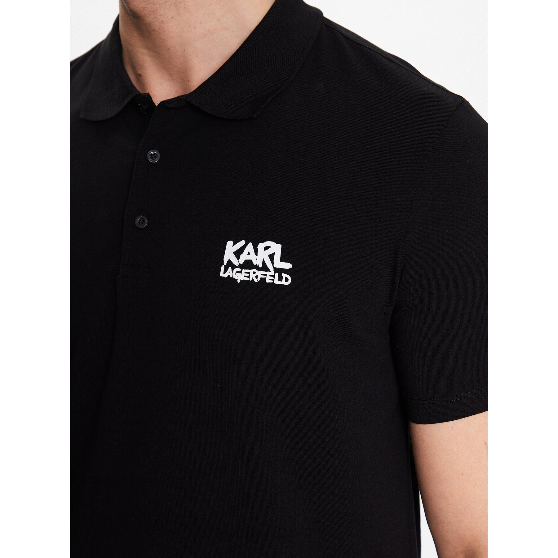 KARL LAGERFELD Tricou polo 745082 531221 Negru Regular Fit - Pled.ro