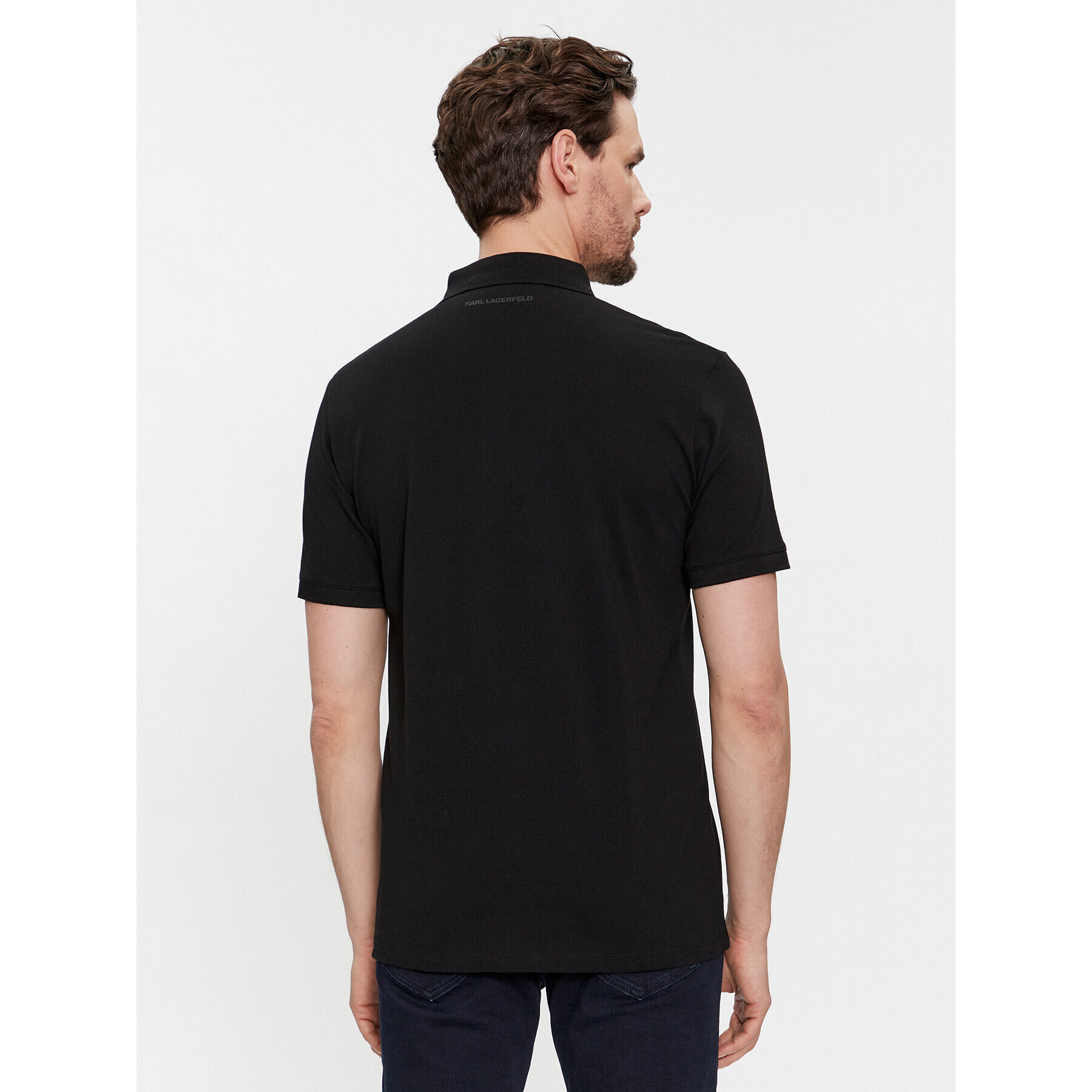 KARL LAGERFELD Tricou polo 745401 541233 Negru Regular Fit - Pled.ro