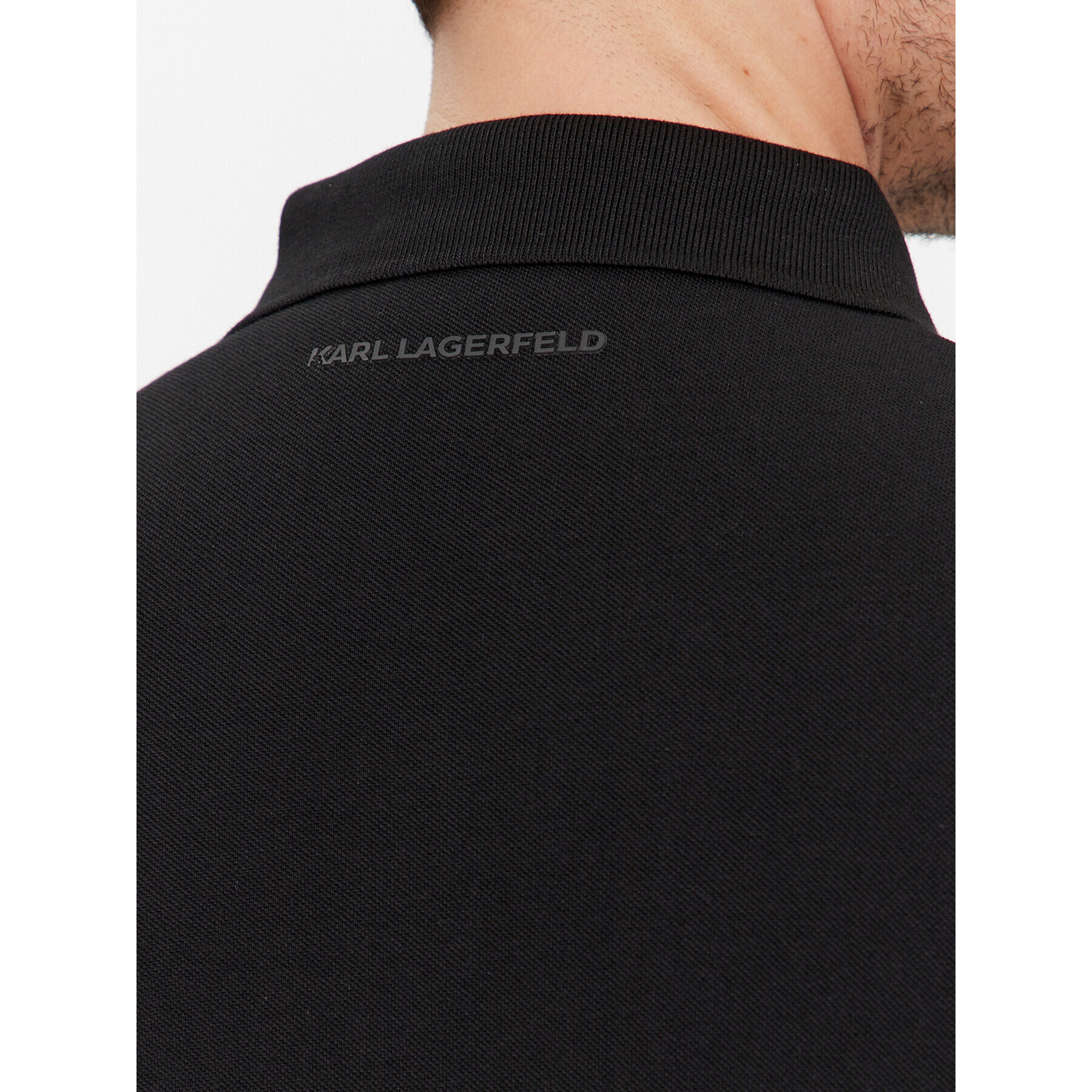 KARL LAGERFELD Tricou polo 745401 541233 Negru Regular Fit - Pled.ro