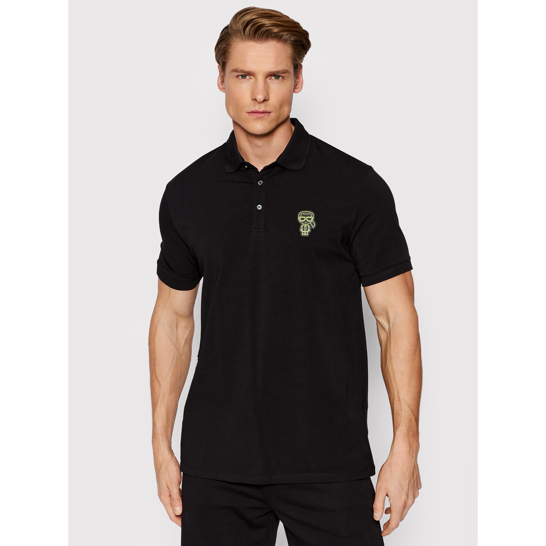 KARL LAGERFELD Tricou polo 745420 Negru Regular Fit - Pled.ro