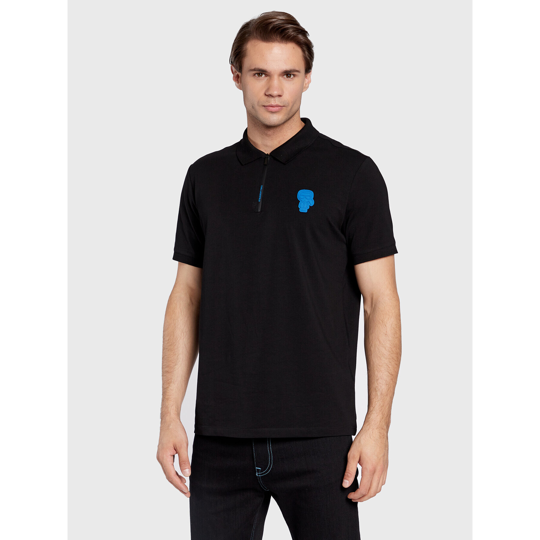 KARL LAGERFELD Tricou polo 745421 524221 Negru Regular Fit - Pled.ro