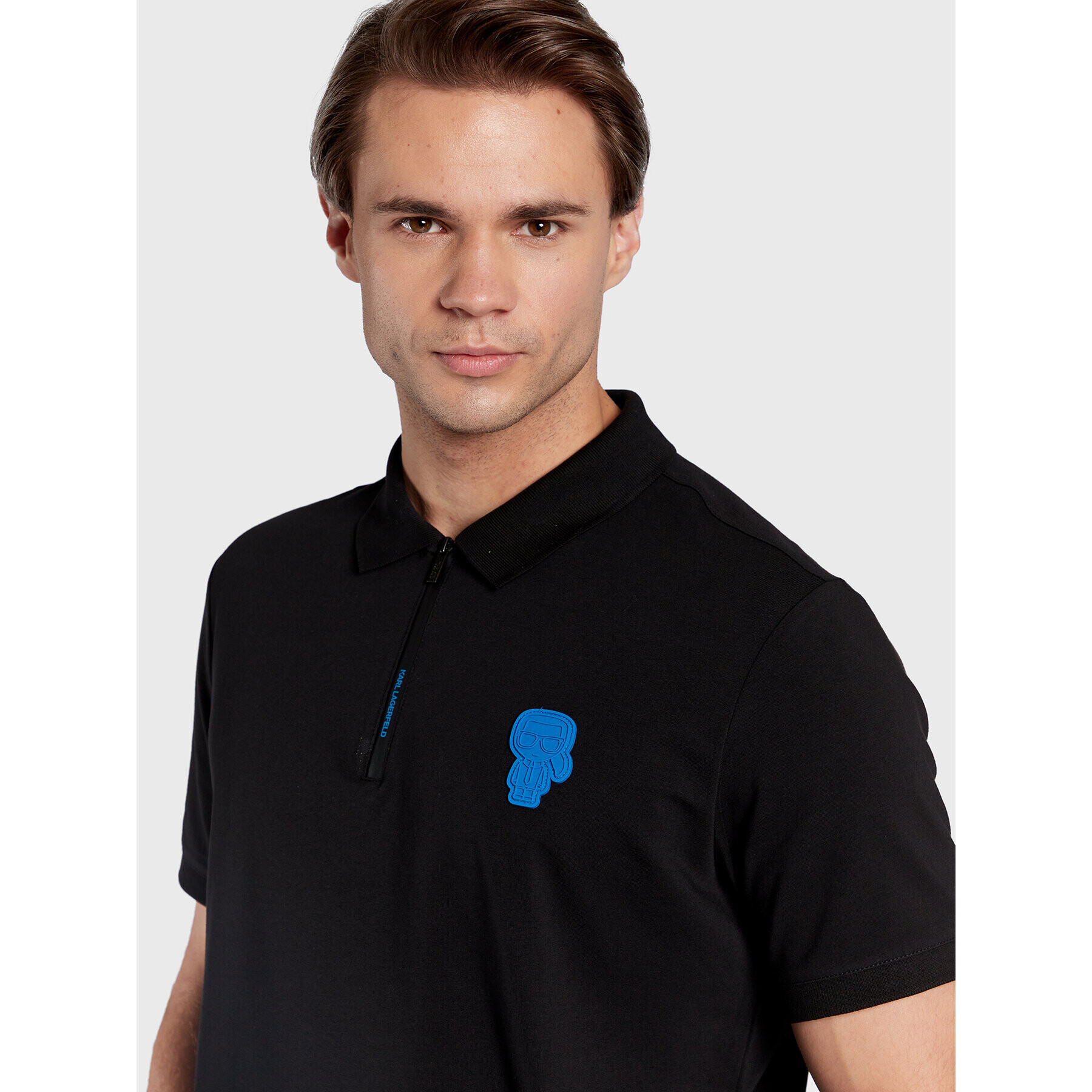 KARL LAGERFELD Tricou polo 745421 524221 Negru Regular Fit - Pled.ro