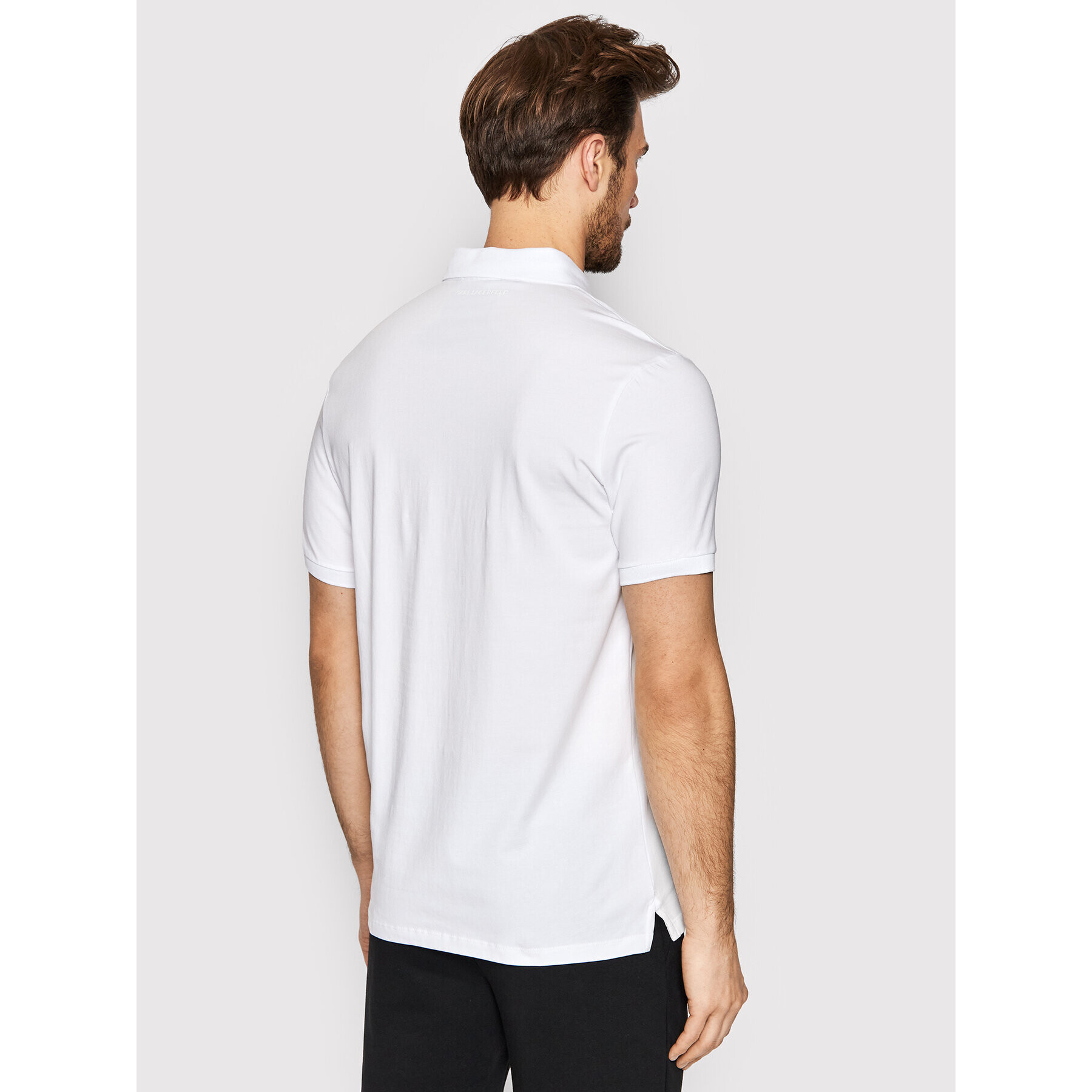 KARL LAGERFELD Tricou polo 745890 500221 Alb Regular Fit - Pled.ro