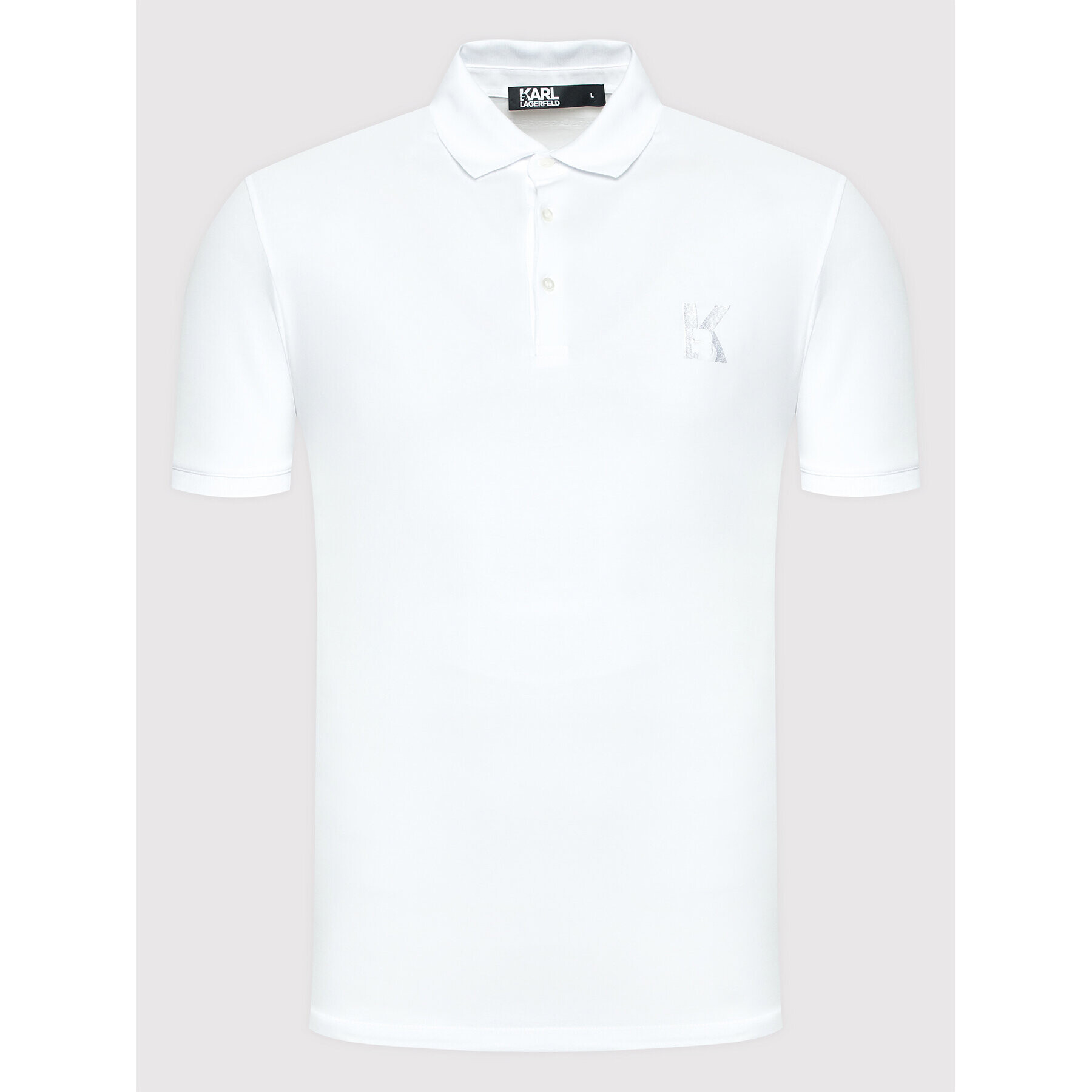 KARL LAGERFELD Tricou polo 745890 500221 Alb Regular Fit - Pled.ro