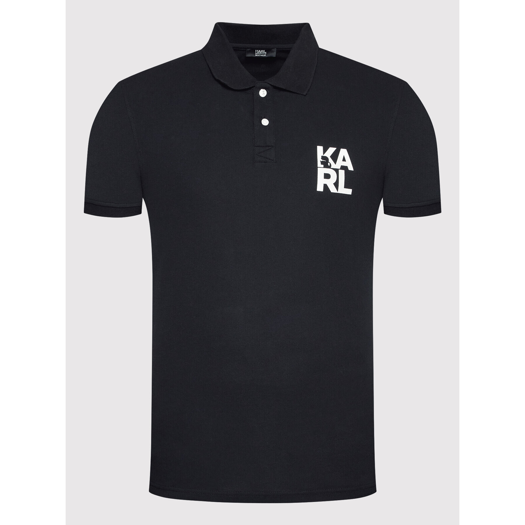 KARL LAGERFELD Tricou polo KL22MPL01 Negru Regular Fit - Pled.ro