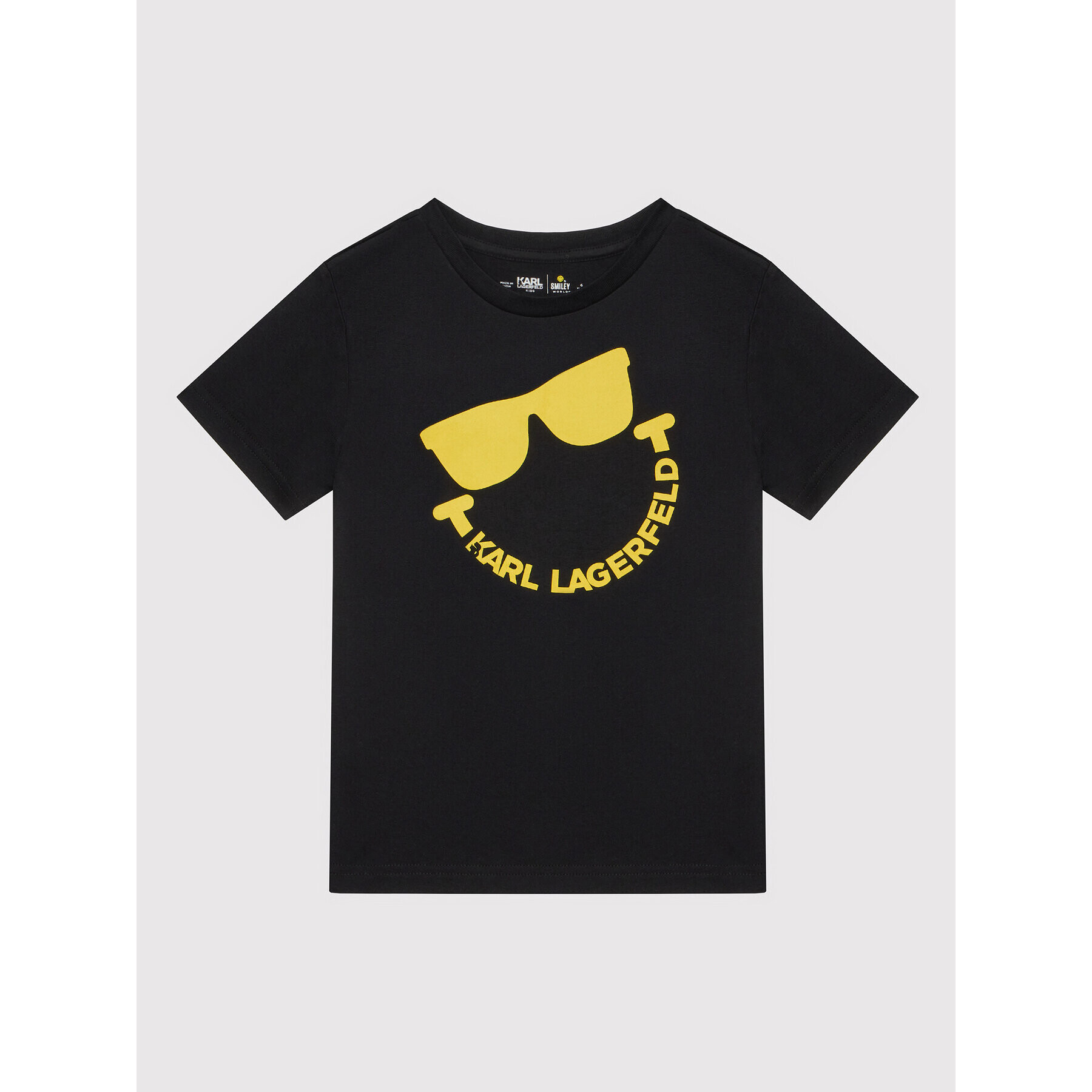 KARL LAGERFELD Tricou SMILEY WORLD Z25344 D Negru Regular Fit - Pled.ro