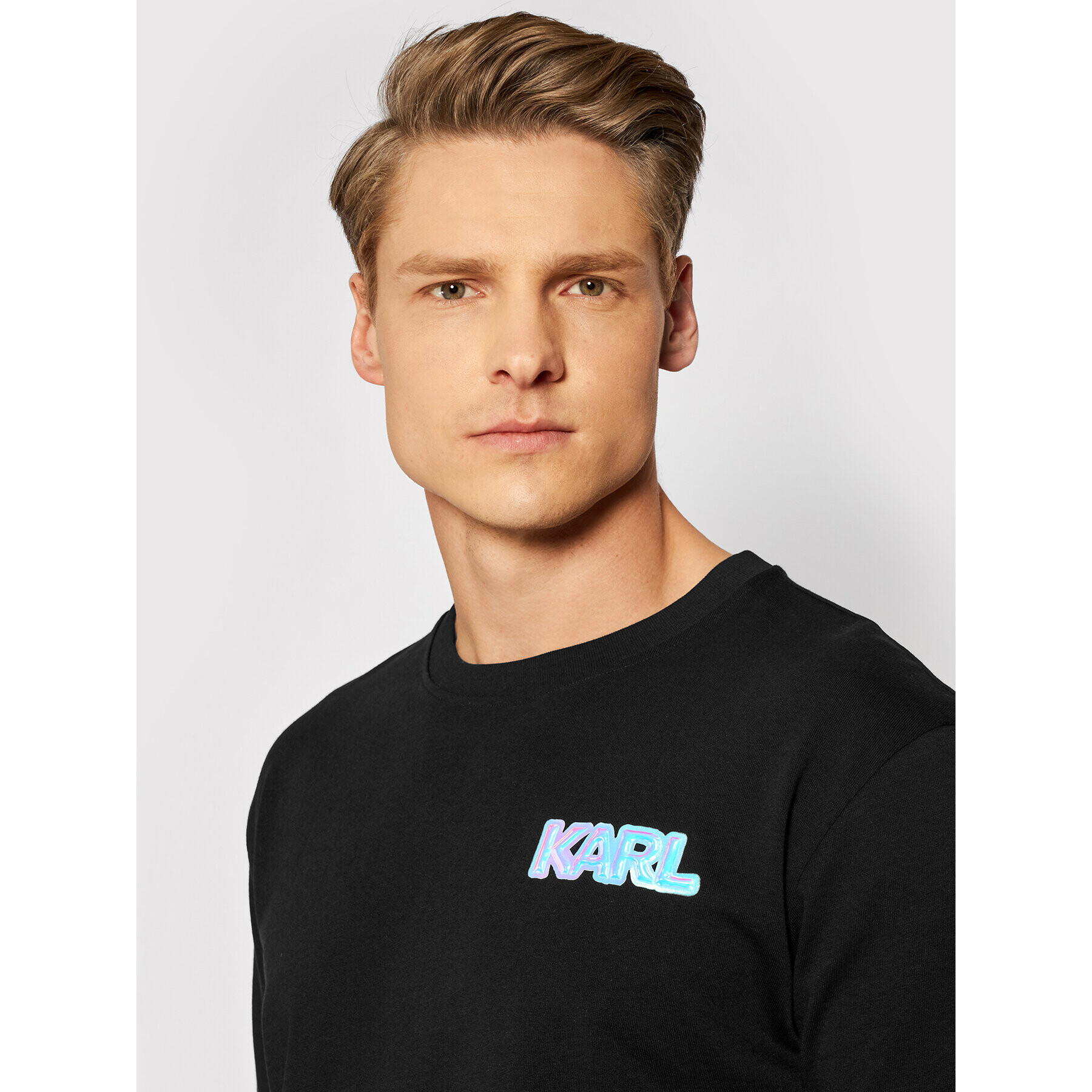 KARL LAGERFELD Tricou Unisex Balloon Logo 211U1705 Negru Regular Fit - Pled.ro