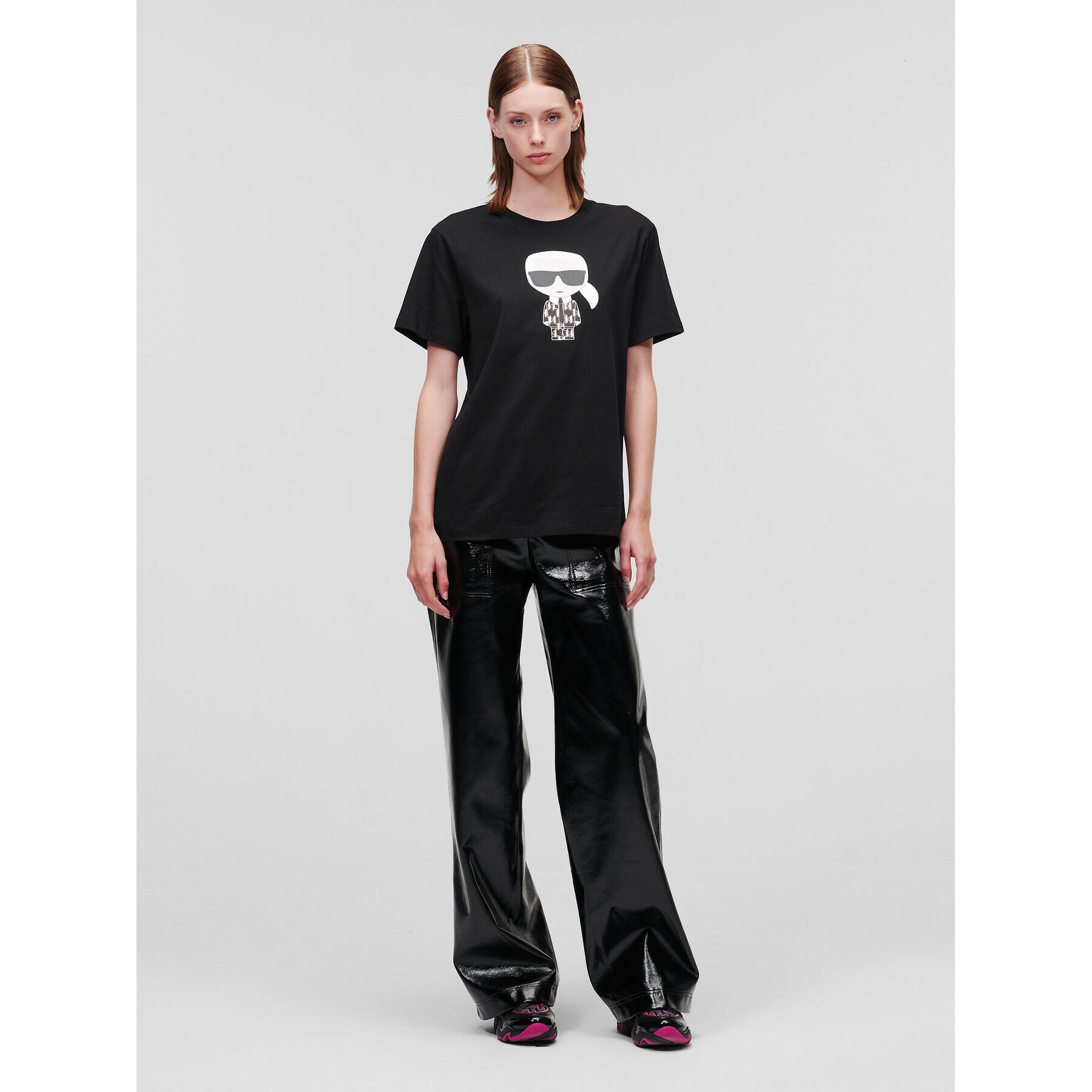 KARL LAGERFELD Tricou Unisex Ikonik 226W1785 Negru Regular Fit - Pled.ro