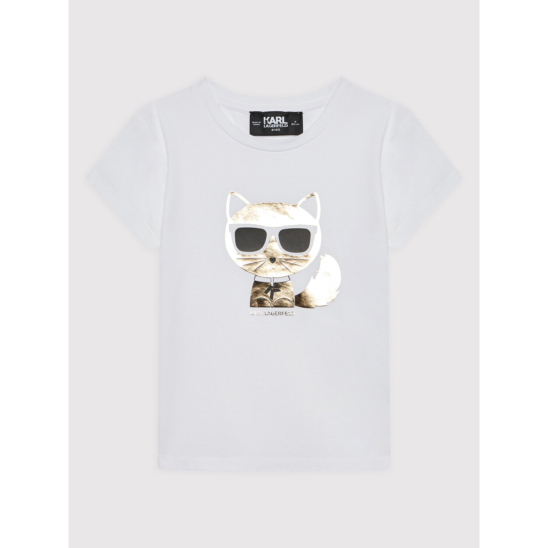 KARL LAGERFELD Tricou Z15358 S Alb Regular Fit - Pled.ro