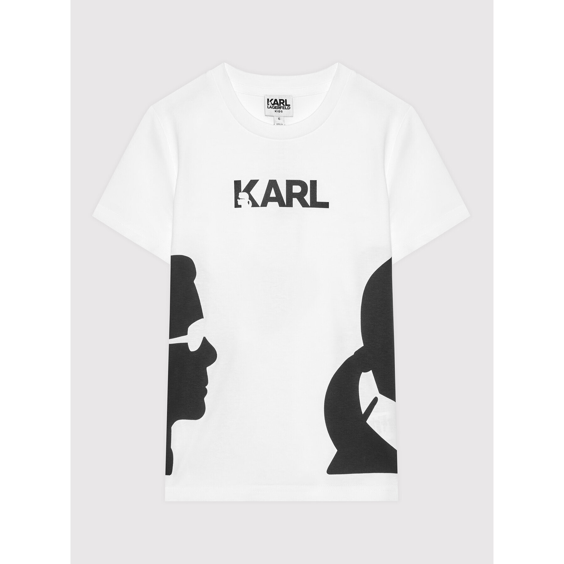 KARL LAGERFELD Tricou Z25301 S Alb Regular Fit - Pled.ro