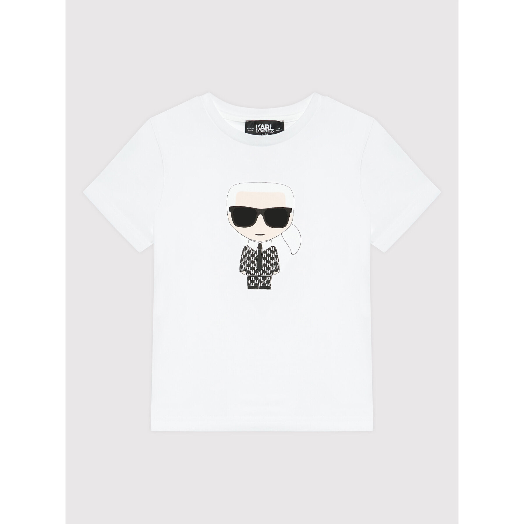 KARL LAGERFELD Tricou Z25337 M Alb Regular Fit - Pled.ro