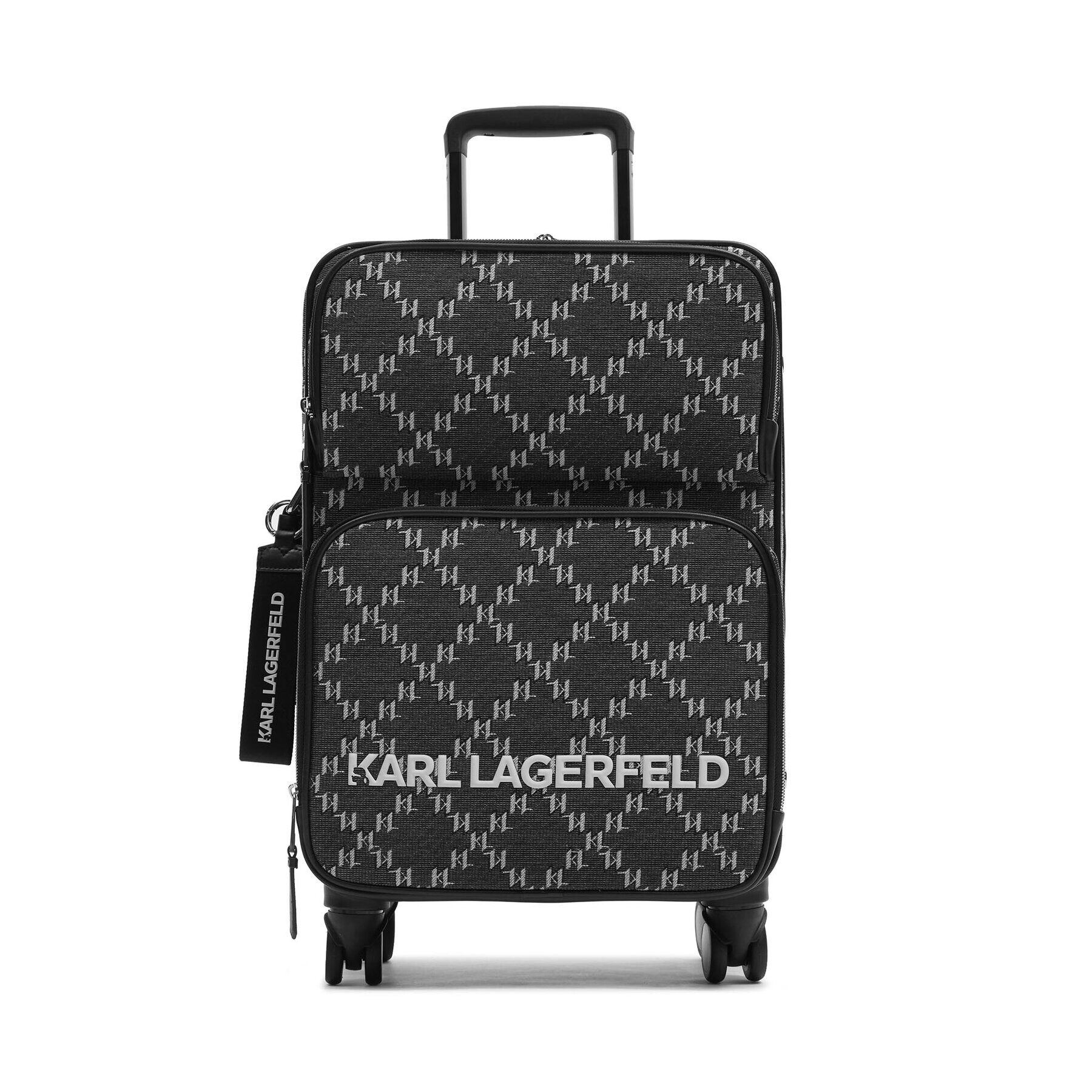 KARL LAGERFELD Valiză Mică din Material K/Monogram Jkrd 2.0 Trolley 236W3024 Gri - Pled.ro