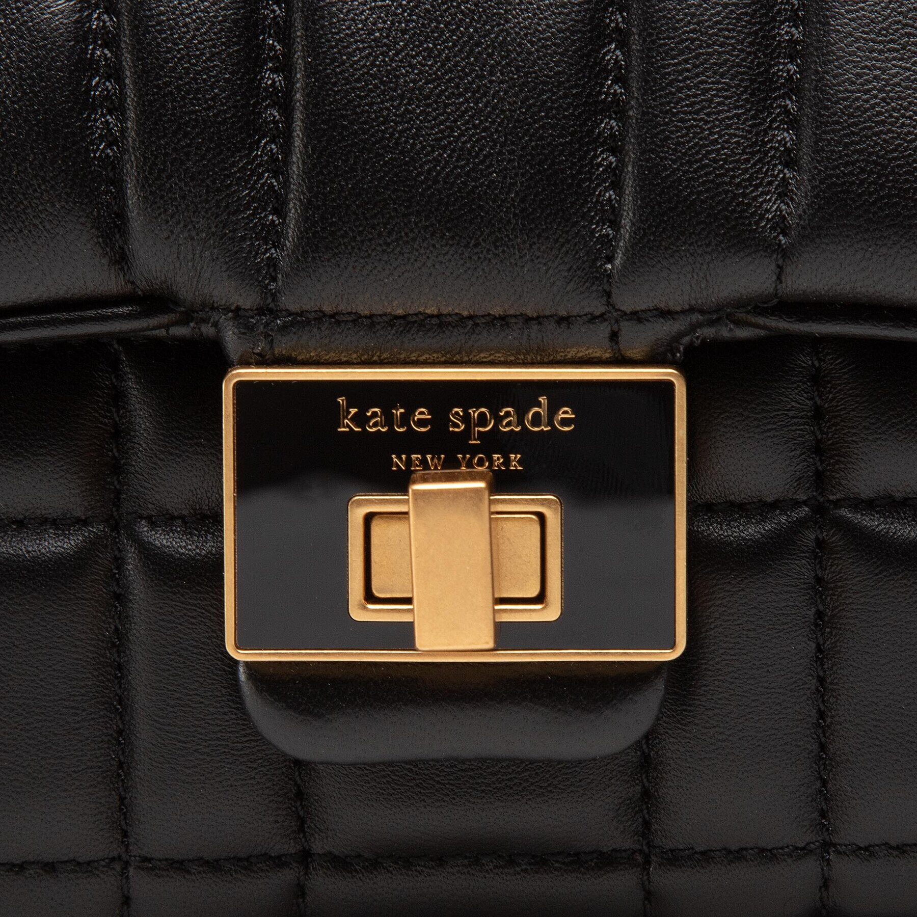 Kate Spade Geantă Evelyn Quilted Leatcher Small S K8932 Negru - Pled.ro