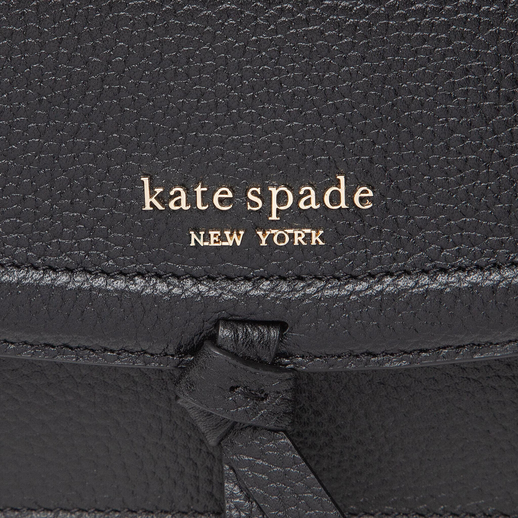 Kate Spade Geantă Knott Pebbled Leather Flap Cro K6830 Negru - Pled.ro