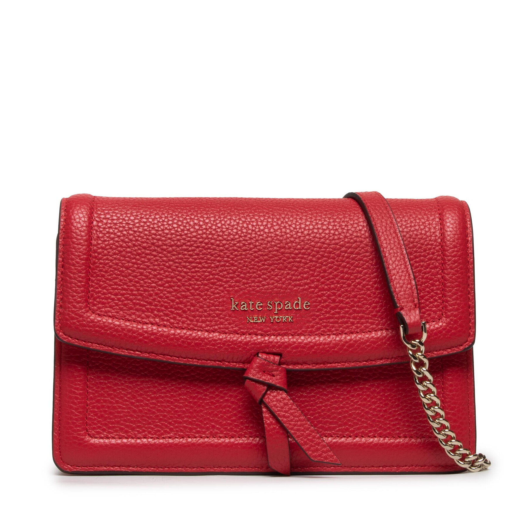 Kate Spade Geantă Knott Pebbled Leather Flap Cro K6830 Roșu - Pled.ro