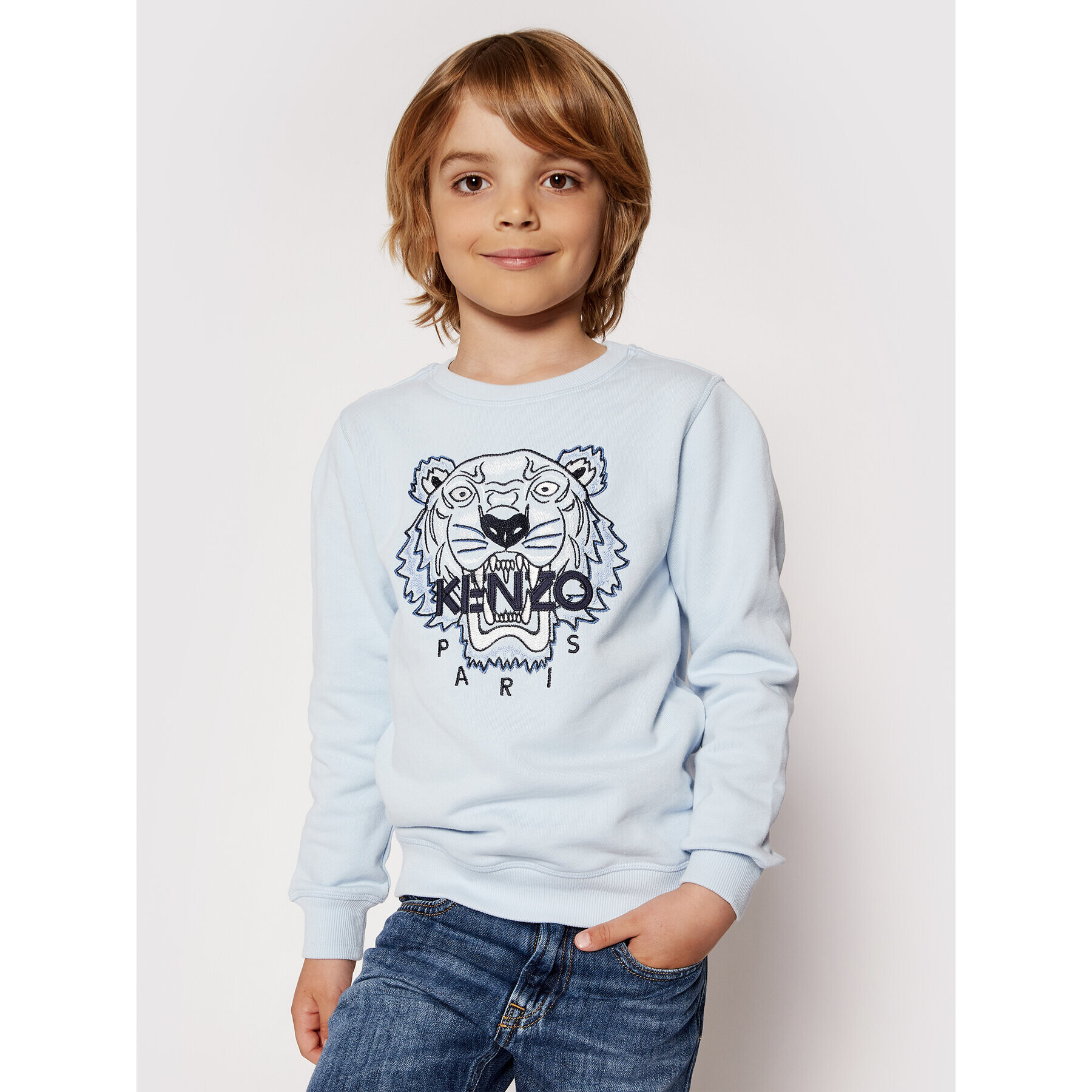 Kenzo Kids Bluză K25088 S Albastru Regular Fit - Pled.ro