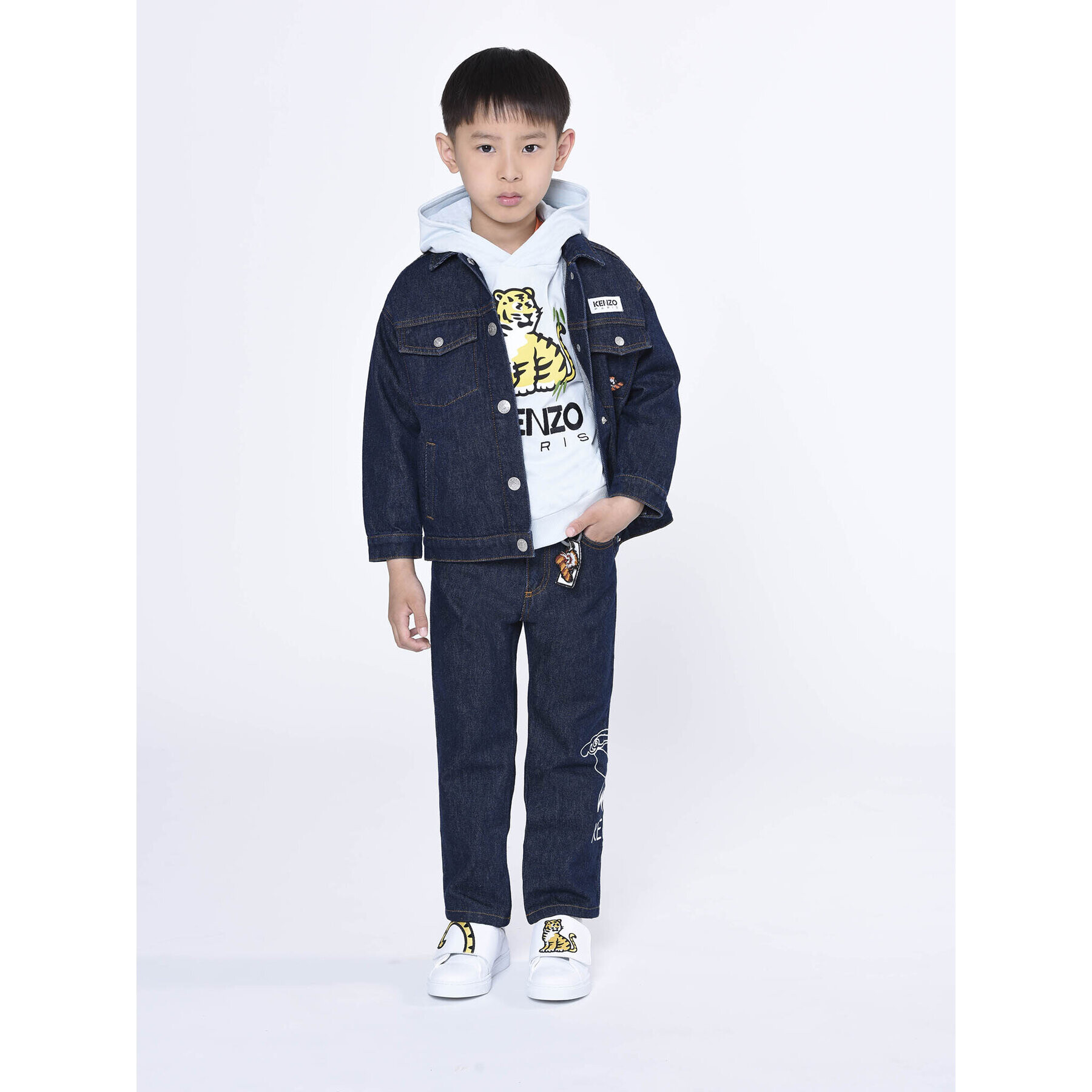 Kenzo Kids Bluză K25767 S Albastru Regular Fit - Pled.ro