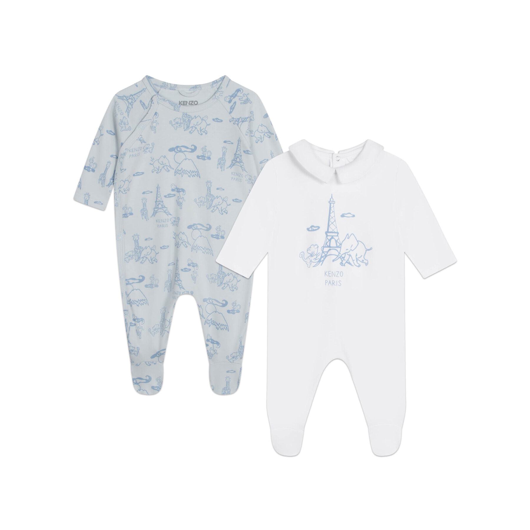 Kenzo Kids Set 2 body-uri K98106 Albastru Regular Fit - Pled.ro