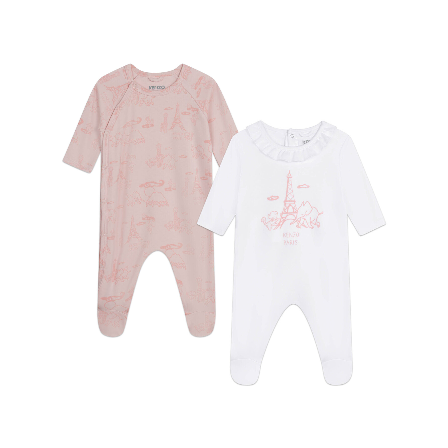 Kenzo Kids Set tricou și pantaloni scurți K98101 Alb Regular Fit - Pled.ro