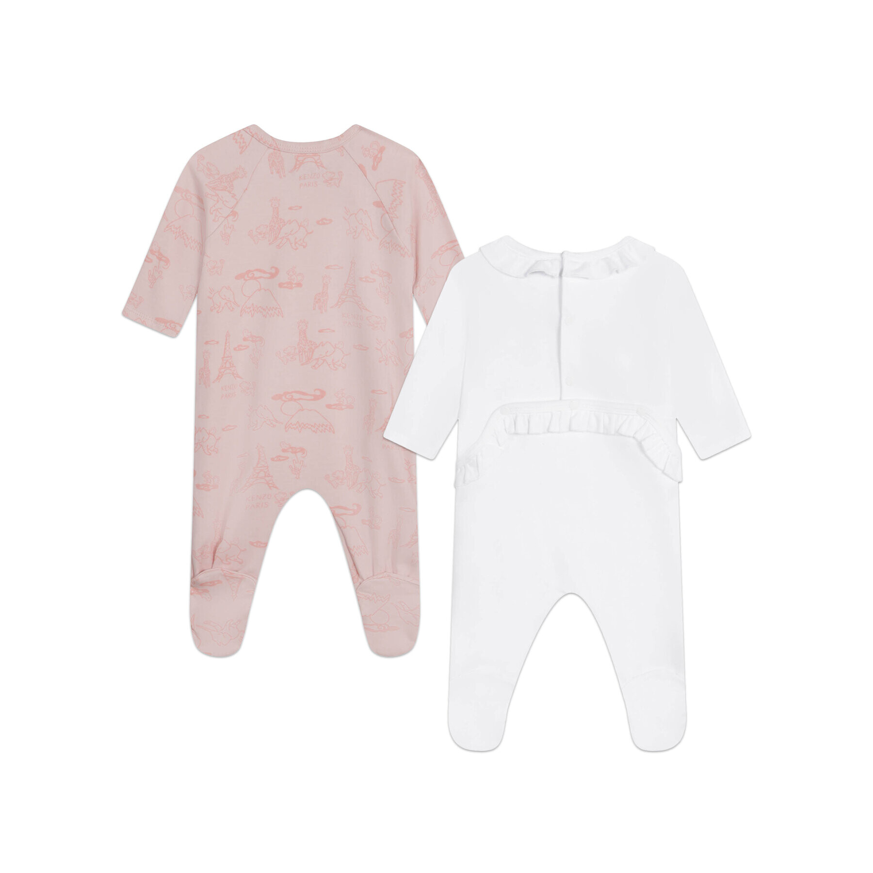 Kenzo Kids Set tricou și pantaloni scurți K98101 Alb Regular Fit - Pled.ro