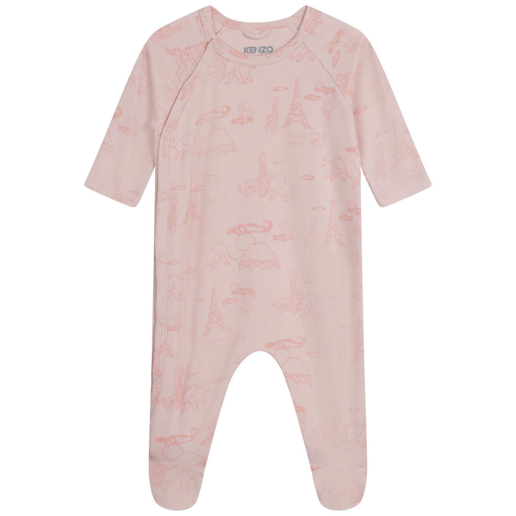 Kenzo Kids Set tricou și pantaloni scurți K98101 Alb Regular Fit - Pled.ro