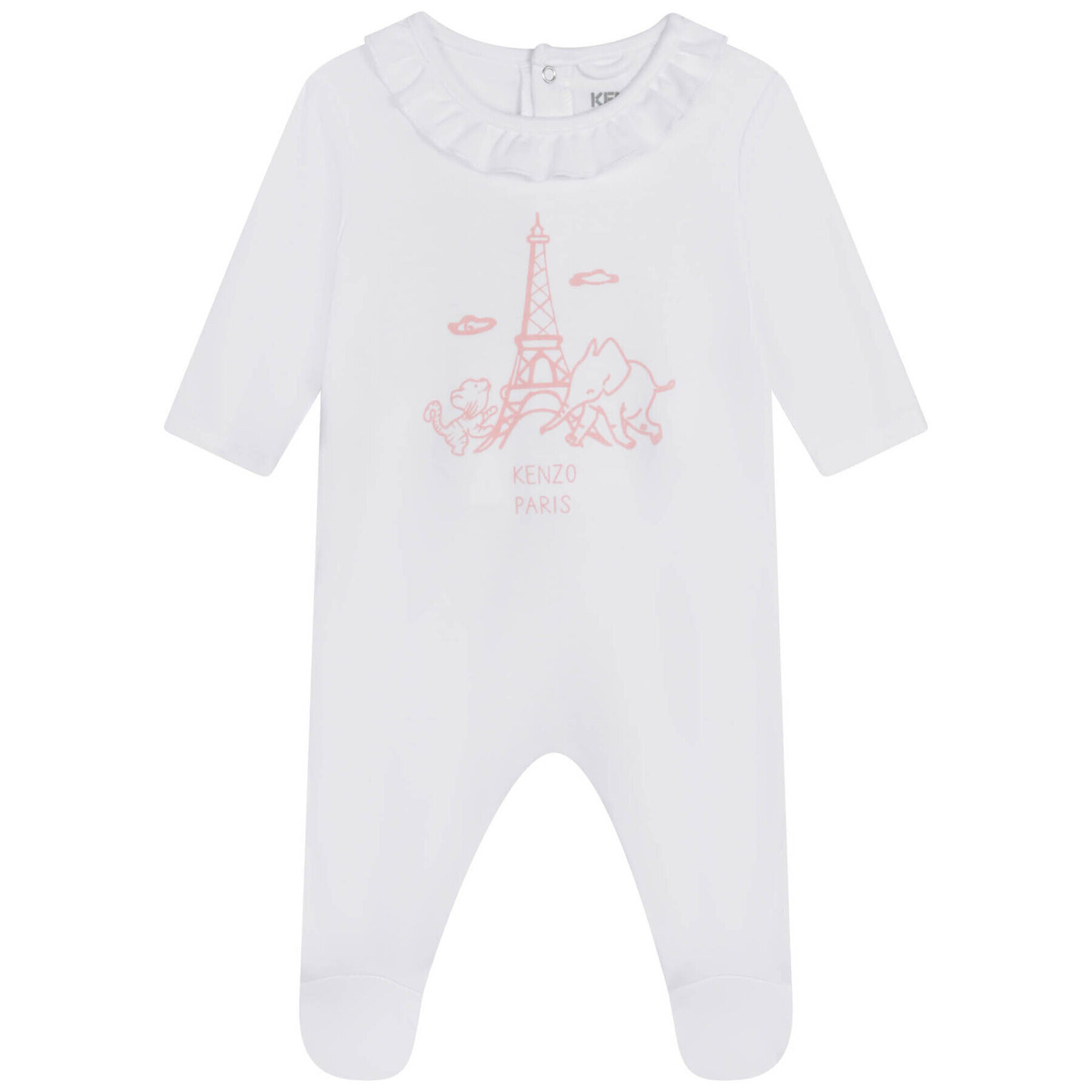 Kenzo Kids Set tricou și pantaloni scurți K98101 Alb Regular Fit - Pled.ro