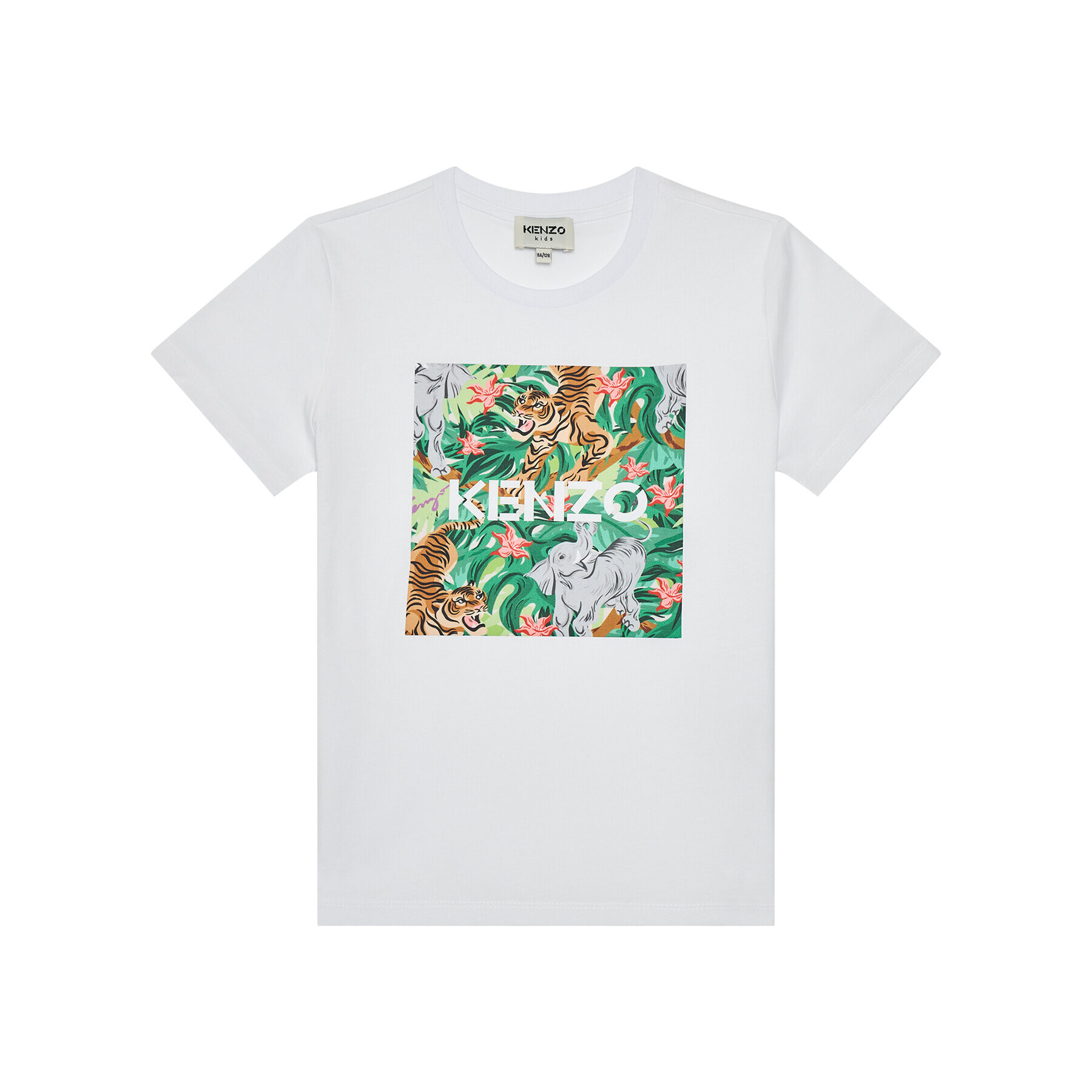 Kenzo Kids Tricou K15087 S Alb Regular Fit - Pled.ro