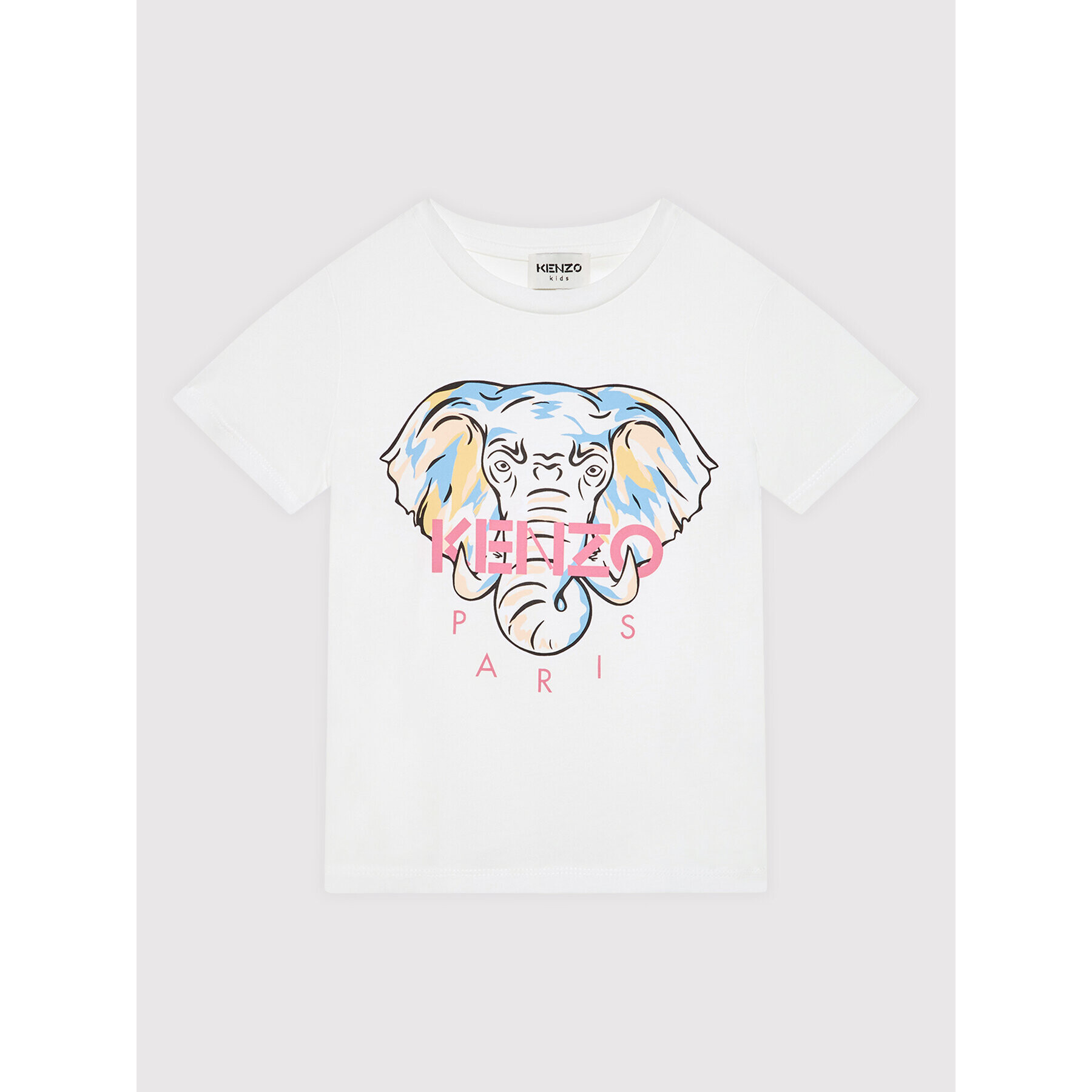 Kenzo Kids Tricou K15479 Alb Regular Fit - Pled.ro