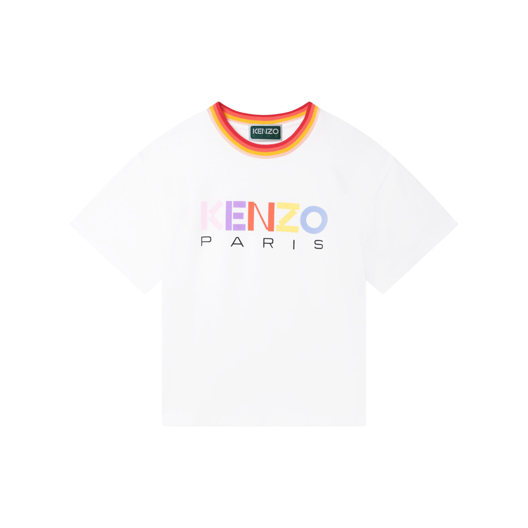 Kenzo Kids Tricou K15630 S Alb Regular Fit - Pled.ro