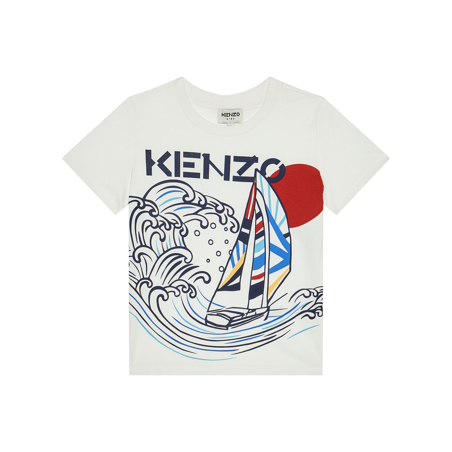 Kenzo Kids Tricou K25098 D Alb Regular Fit - Pled.ro