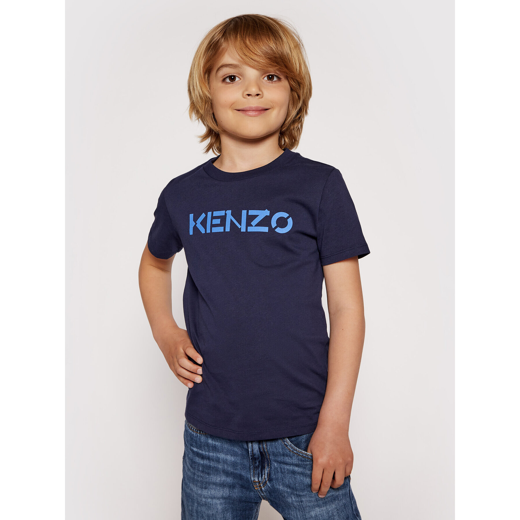 Kenzo Kids Tricou K25111 S Bleumarin Regular Fit - Pled.ro