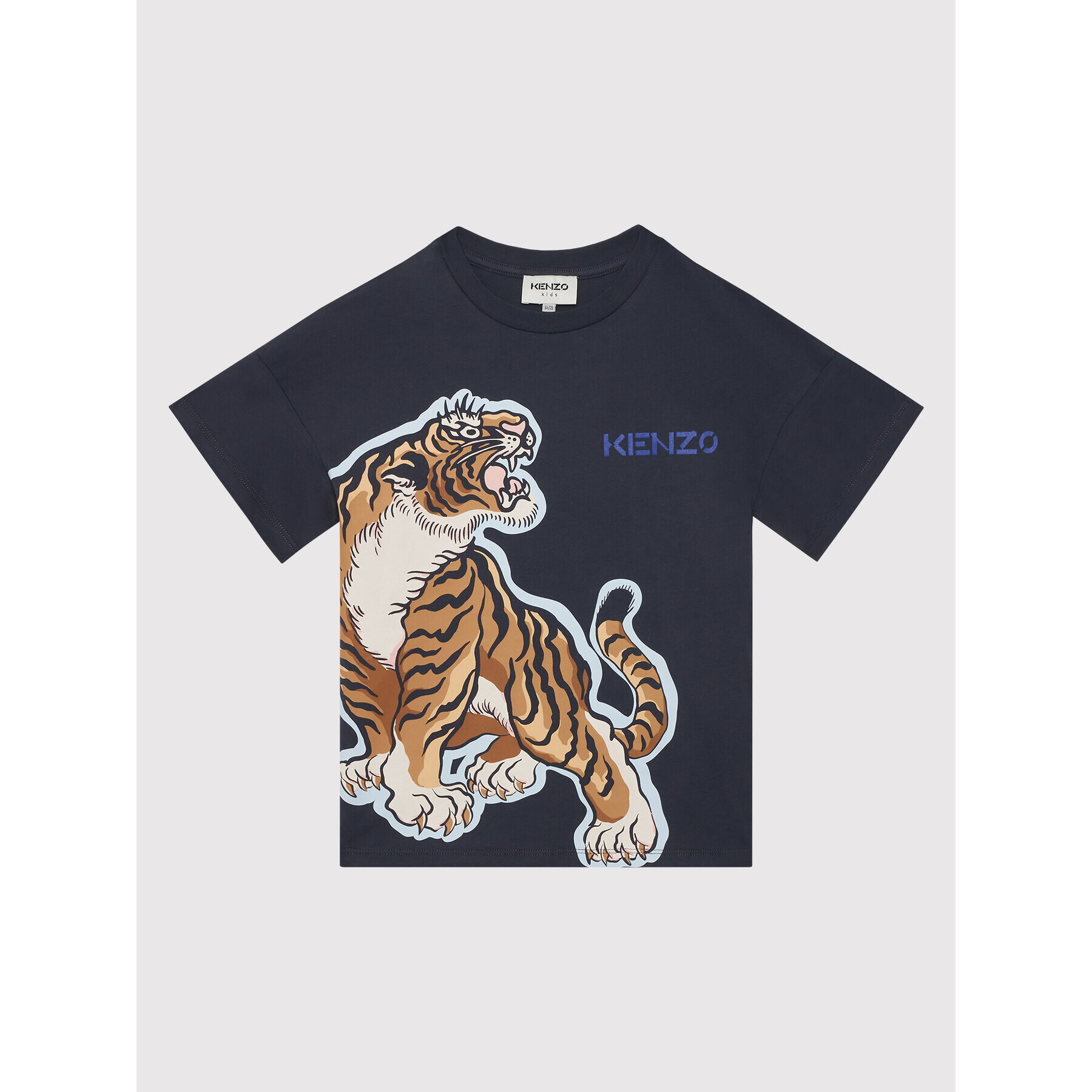 Kenzo Kids Tricou K25634 Gri Regular Fit - Pled.ro