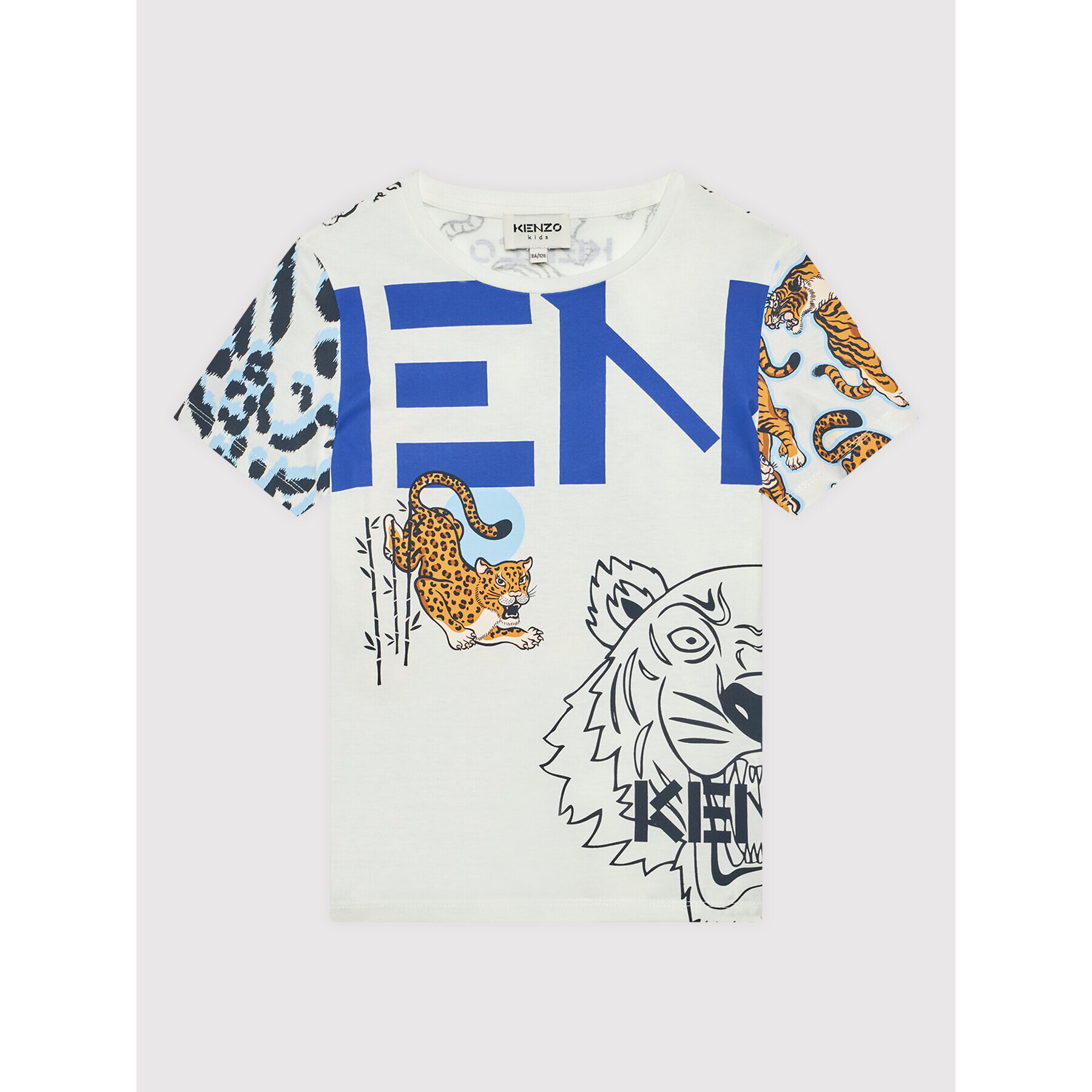 Kenzo Kids Tricou K25645 M Alb Regular Fit - Pled.ro