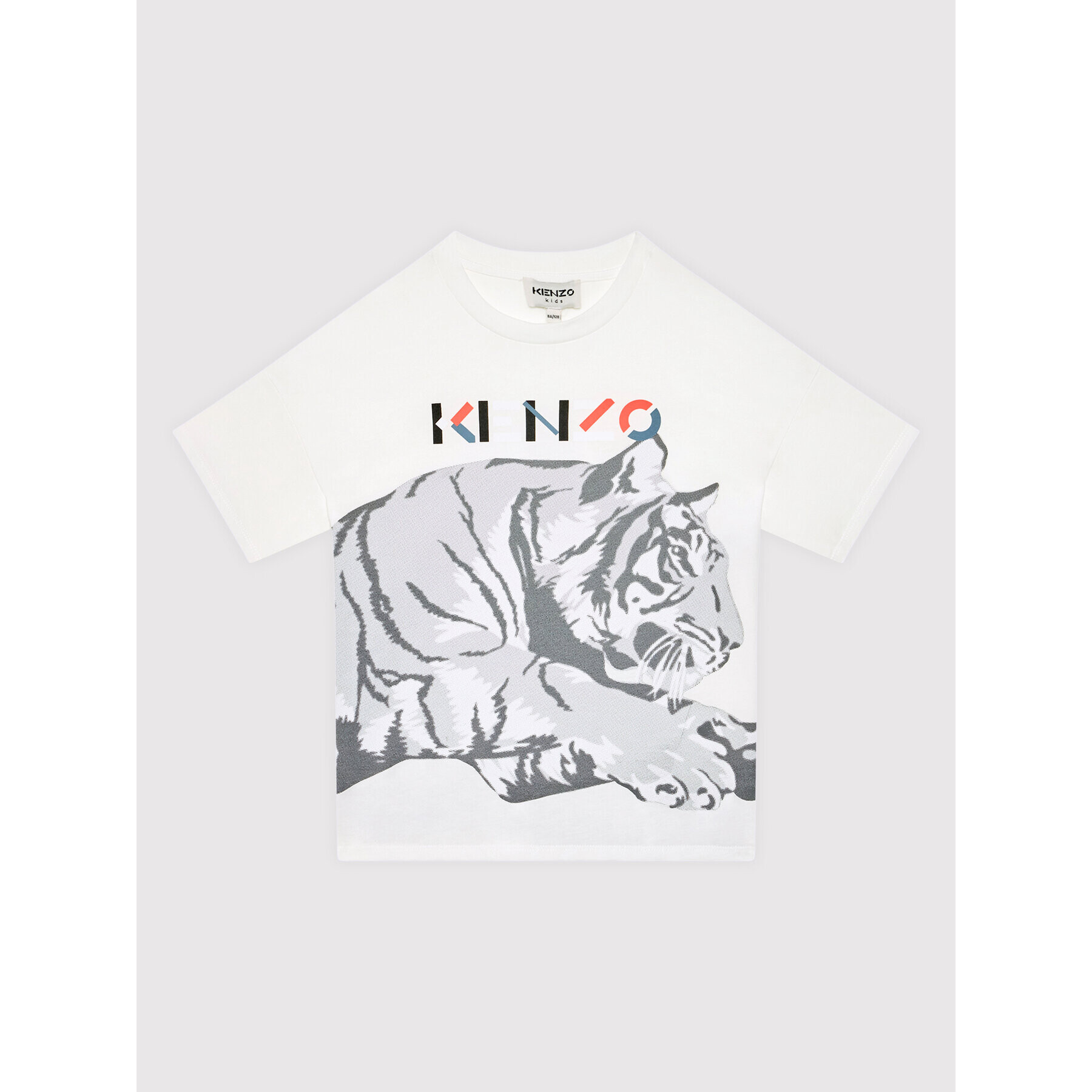 Kenzo Kids Tricou K25648 M Alb Regular Fit - Pled.ro