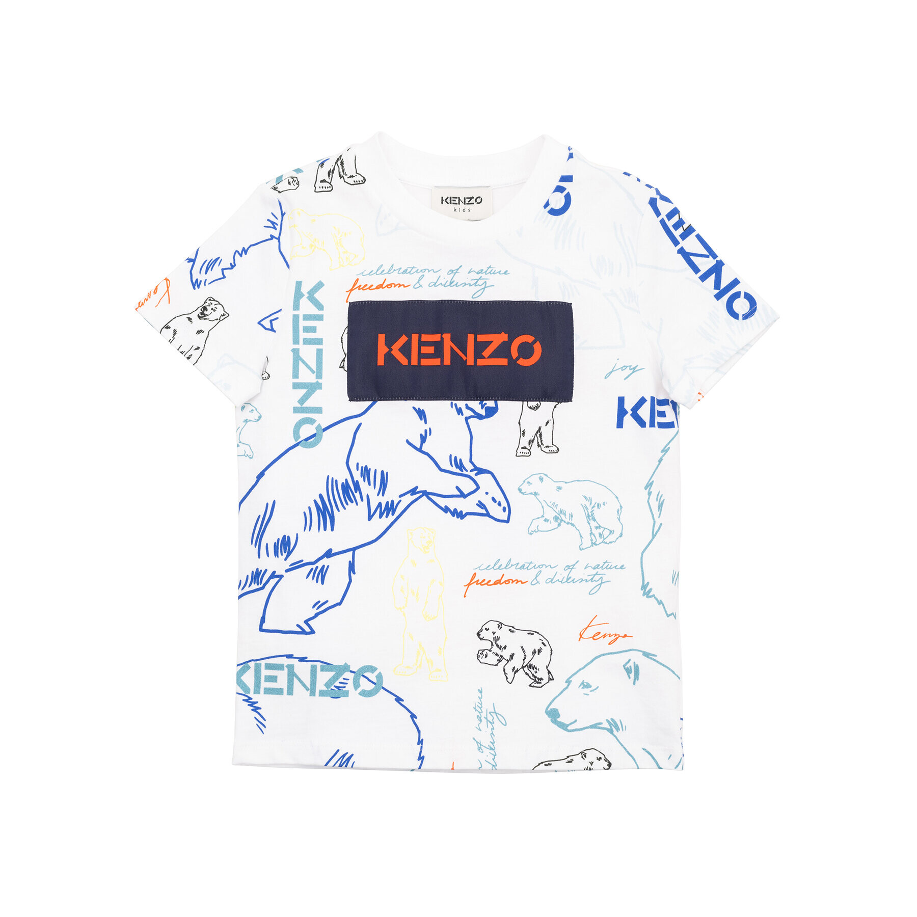 Kenzo Kids Tricou K25660 D Alb Regular Fit - Pled.ro